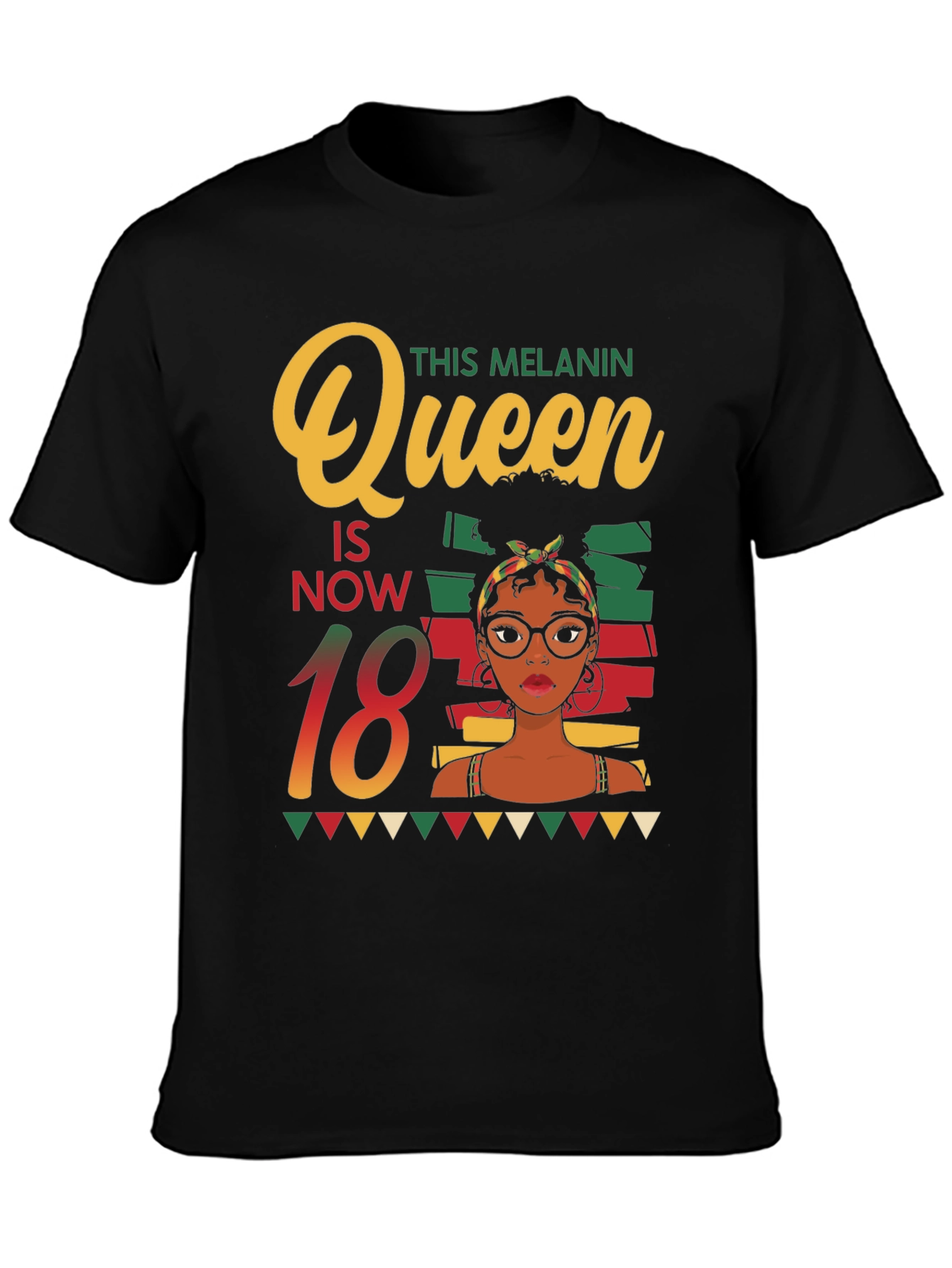 Melanin Queen 18th Birthday T-Shirt