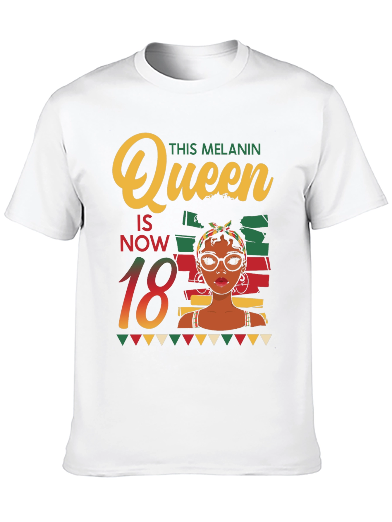 Melanin Queen 18th Birthday T-Shirt