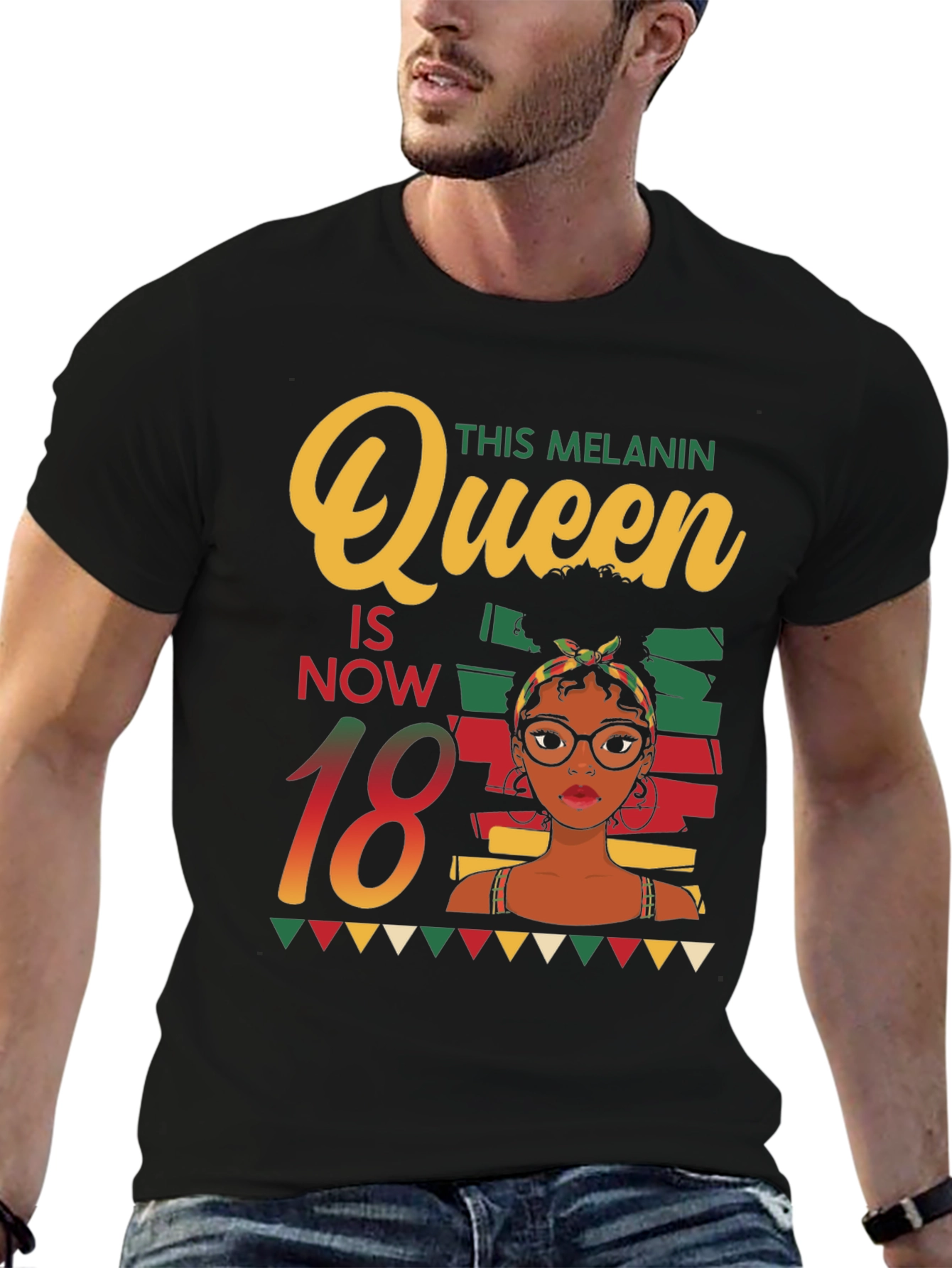 Melanin Queen 18th Birthday T-Shirt
