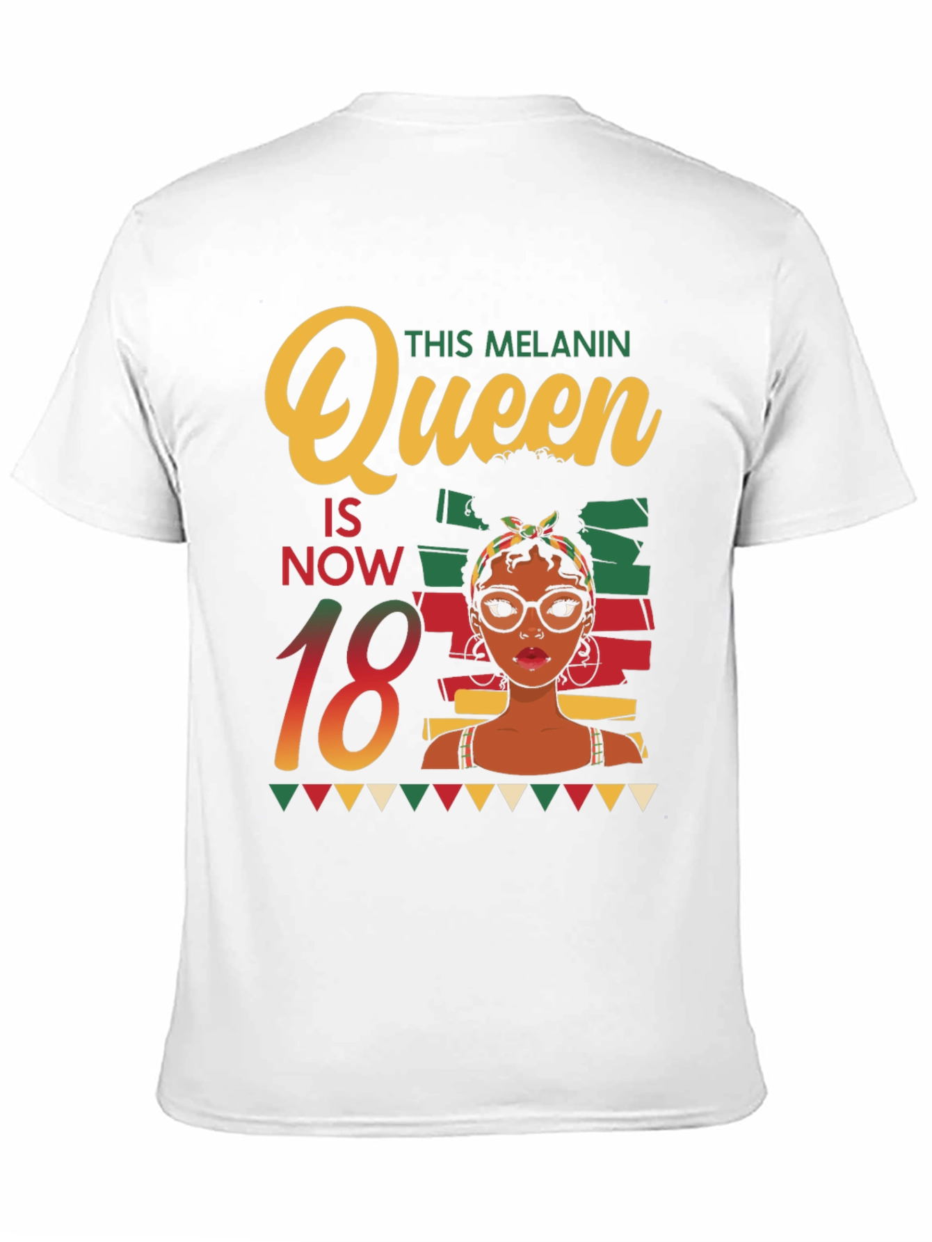 Melanin Queen 18th Birthday T-Shirt