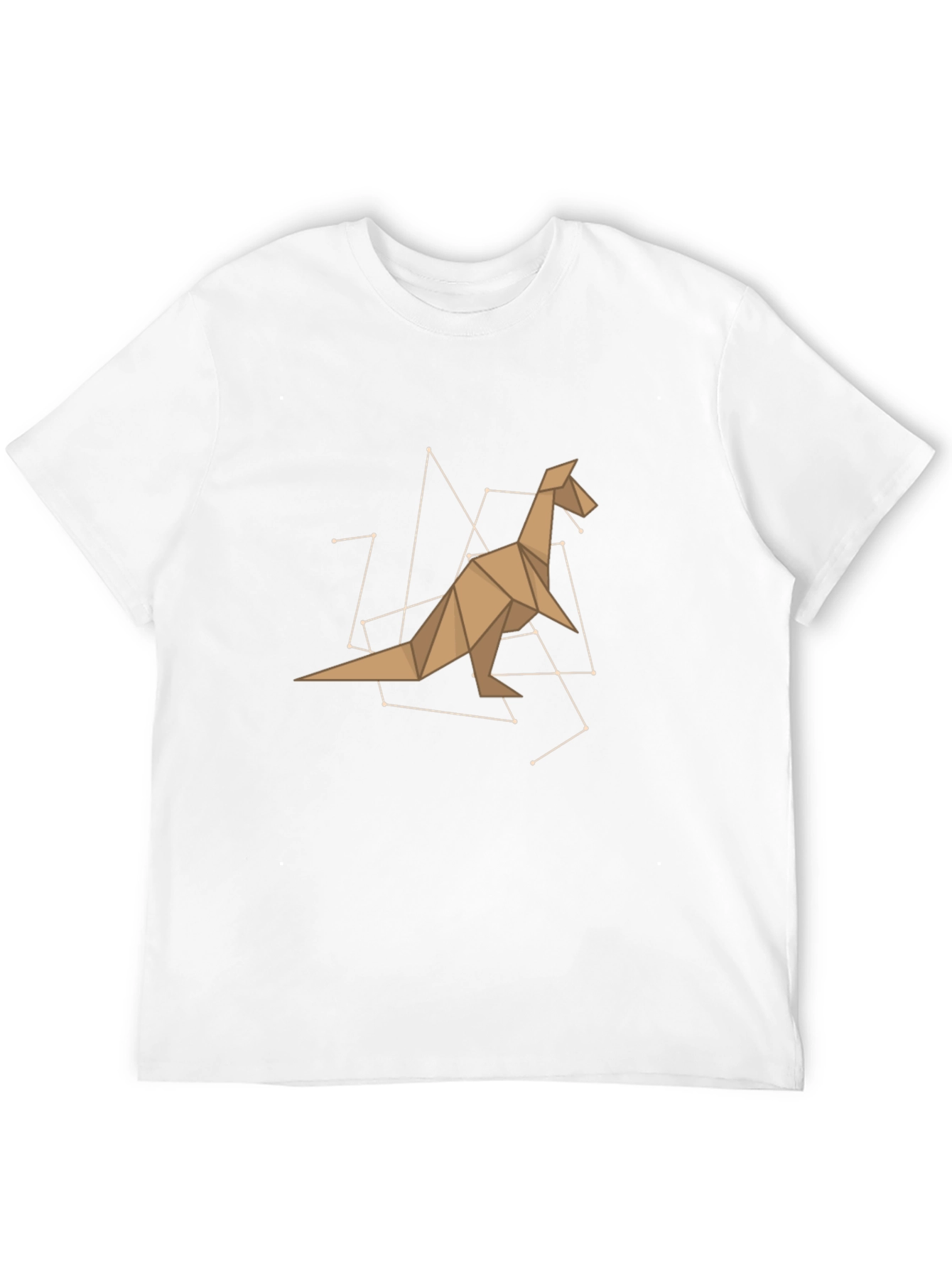 Origami Dinosaur Graphic Tee - Black