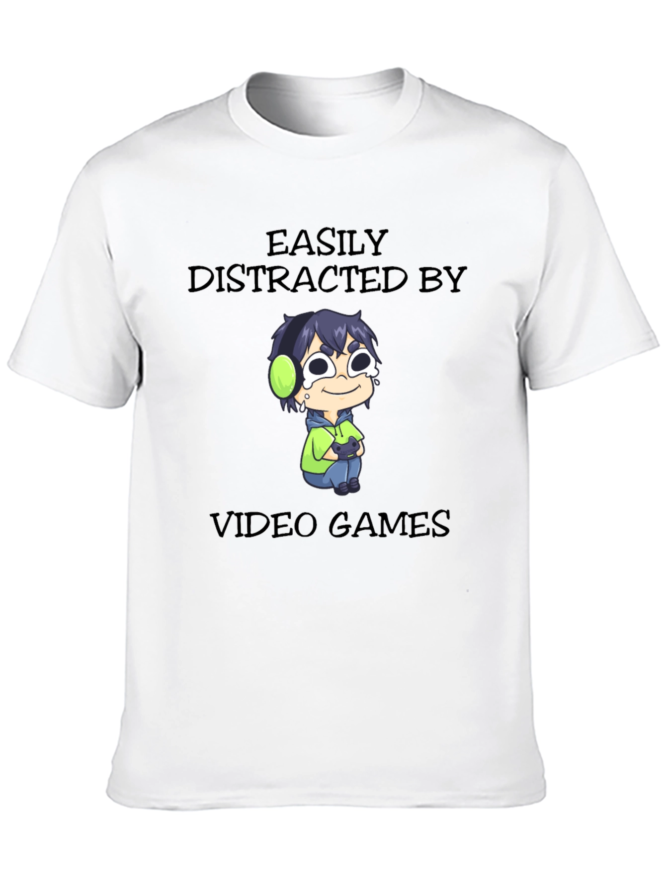 Easily Distracted by Video Games Graphic T-Shirt