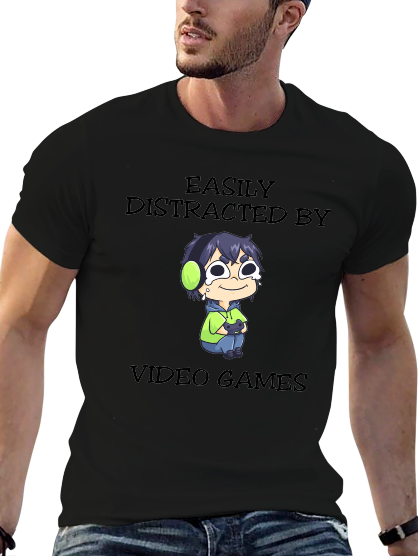 Easily Distracted by Video Games Graphic T-Shirt