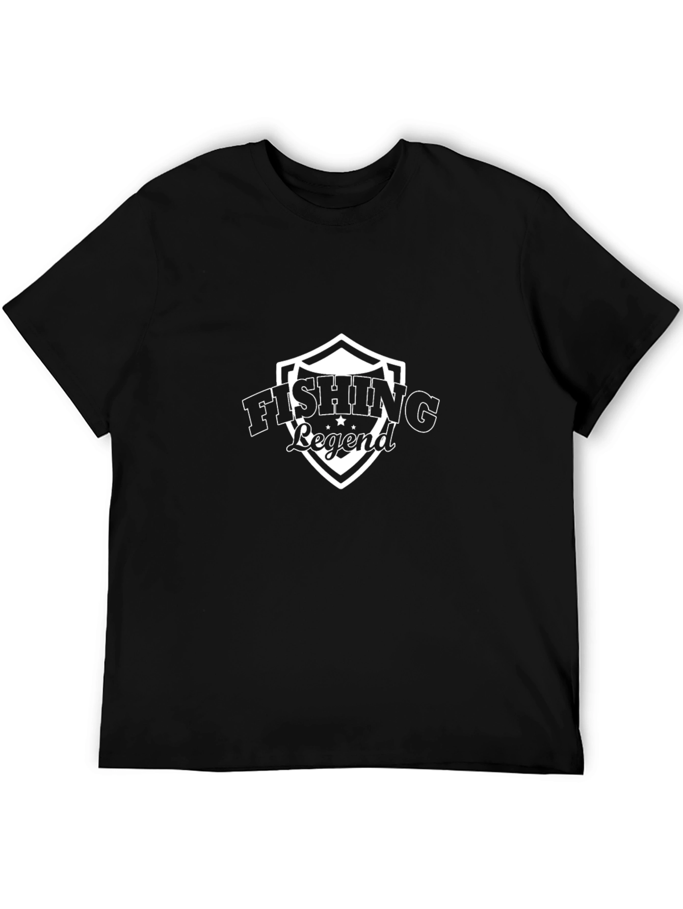 Fishing Legend Graphic Tee - Black