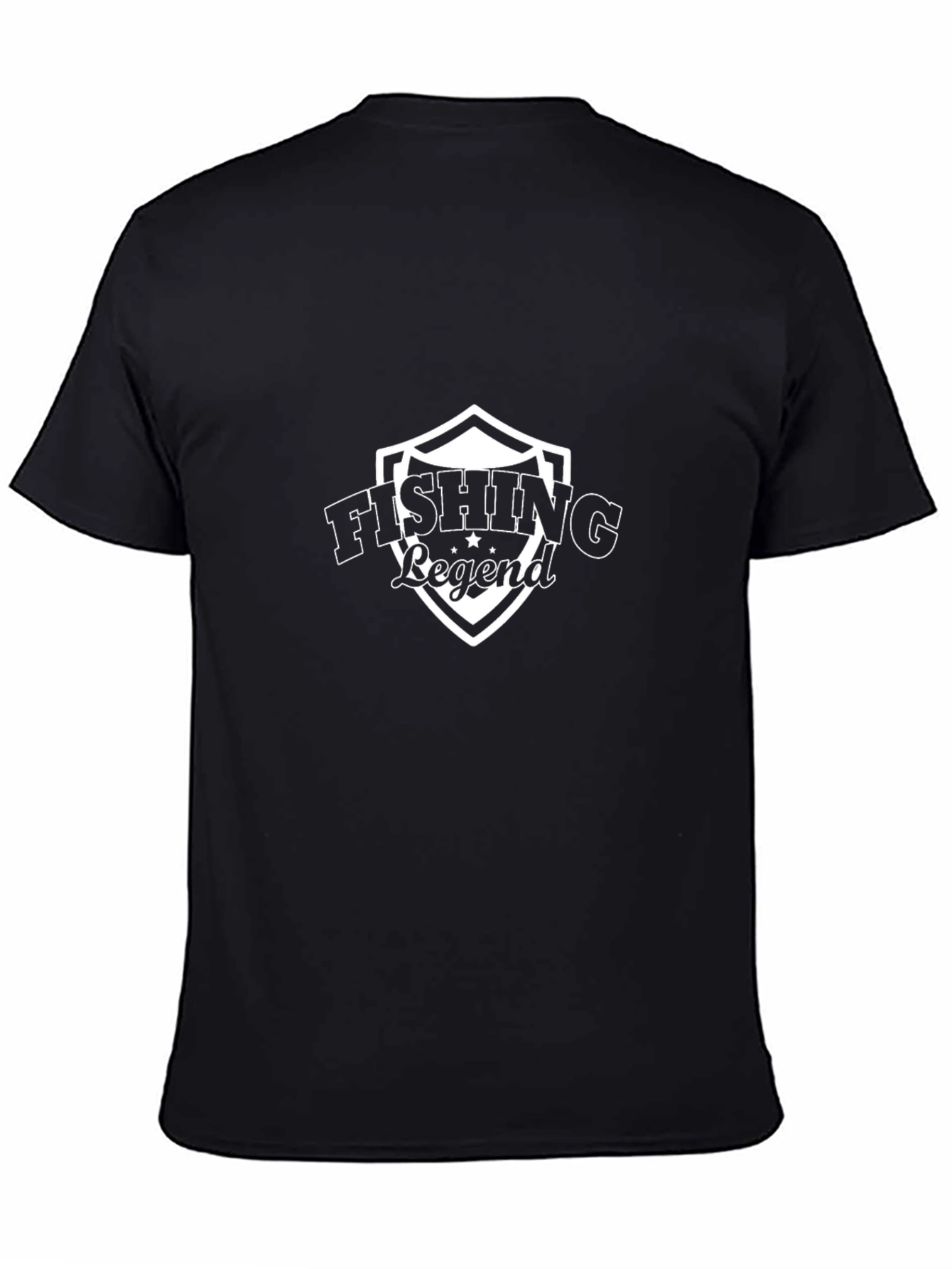 Fishing Legend Graphic Tee - Black