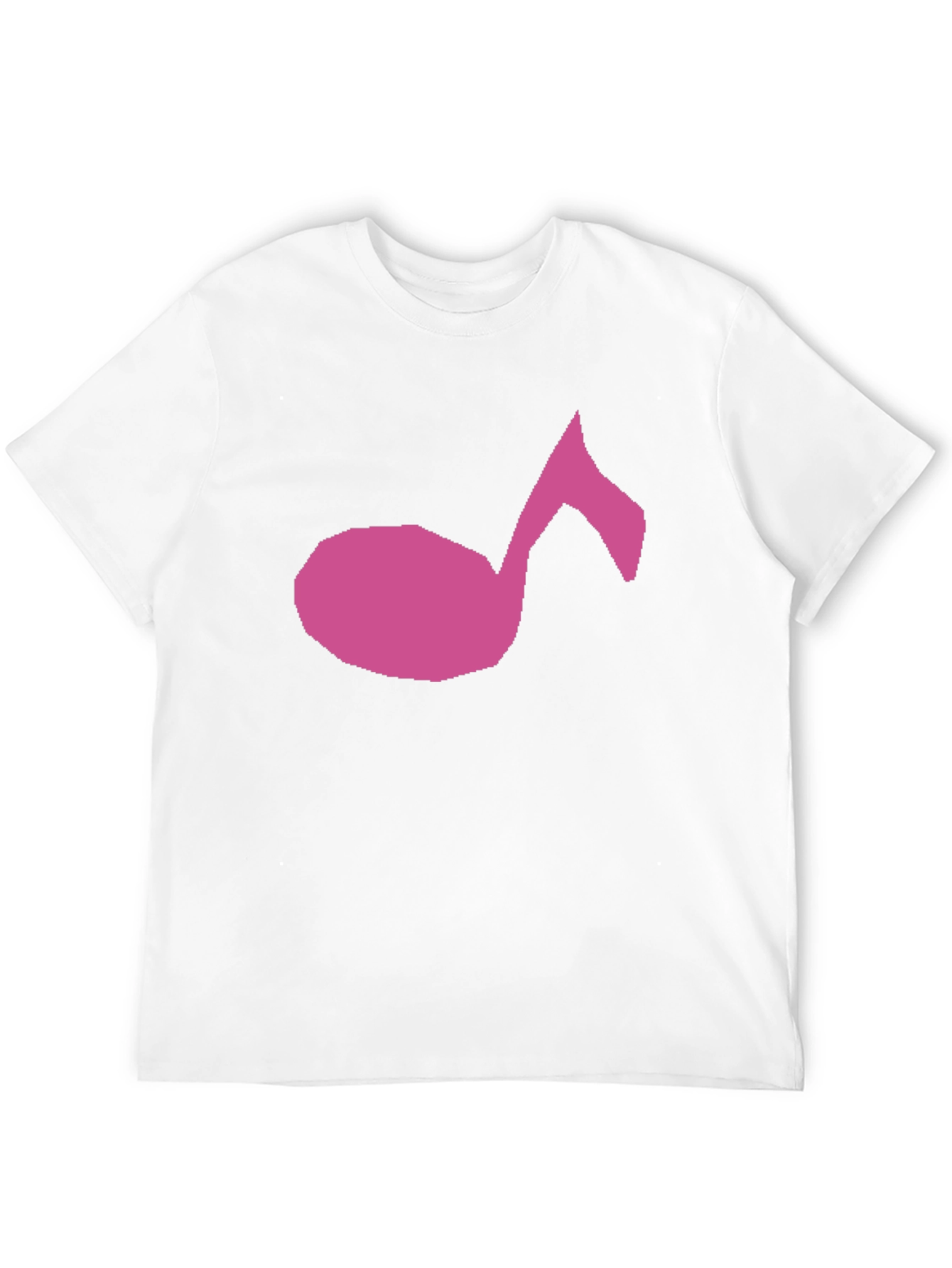 Music Note Graphic Tee - Black Cotton T-Shirt