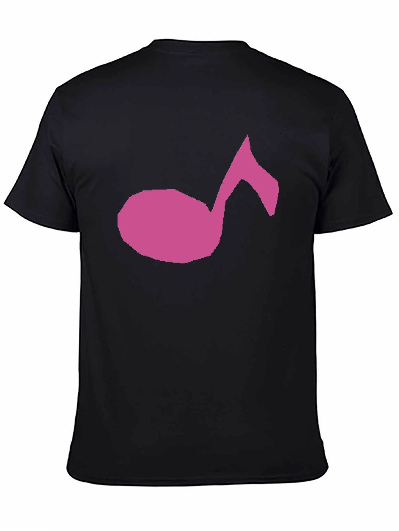 Music Note Graphic Tee - Black Cotton T-Shirt