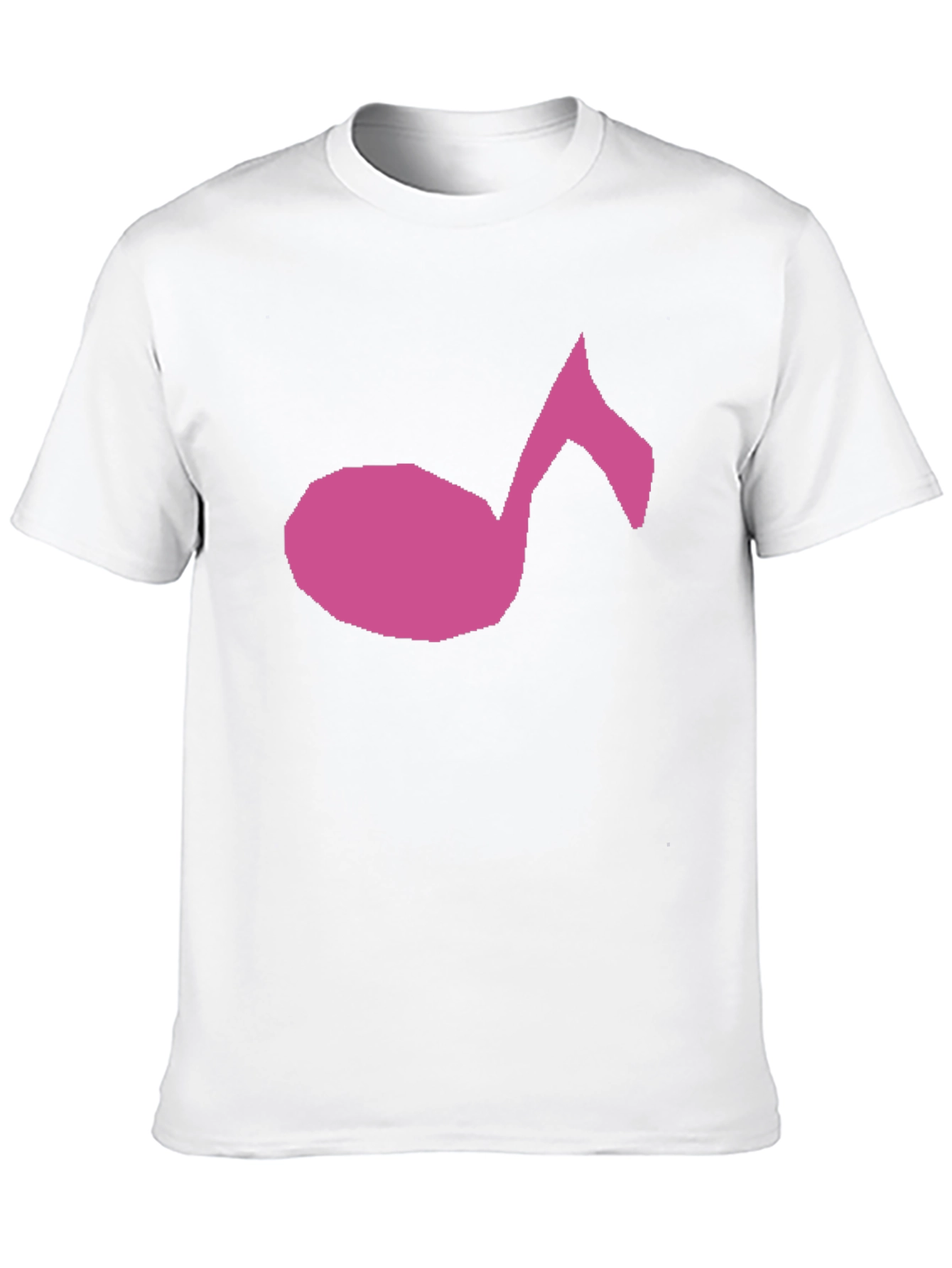 Music Note Graphic Tee - Black Cotton T-Shirt