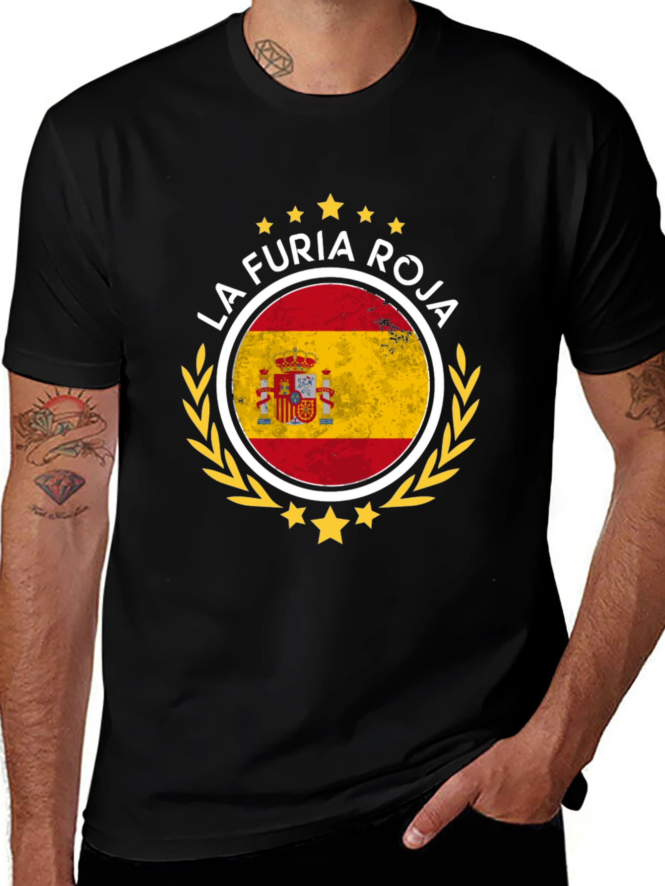 La Furia Roja Spain Flag Graphic T-Shirt