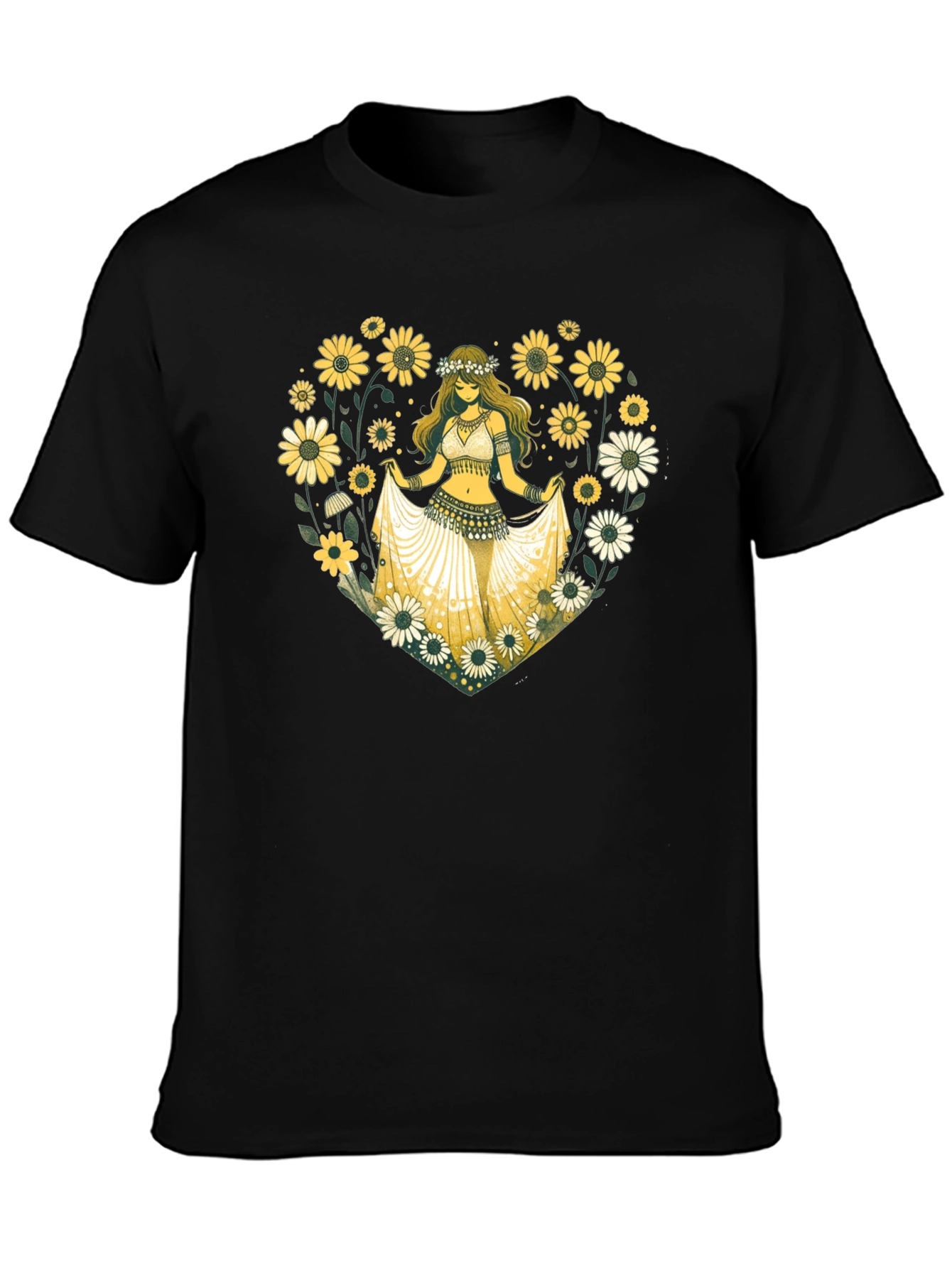 Sunflower Belly Dancer Graphic T-Shirt