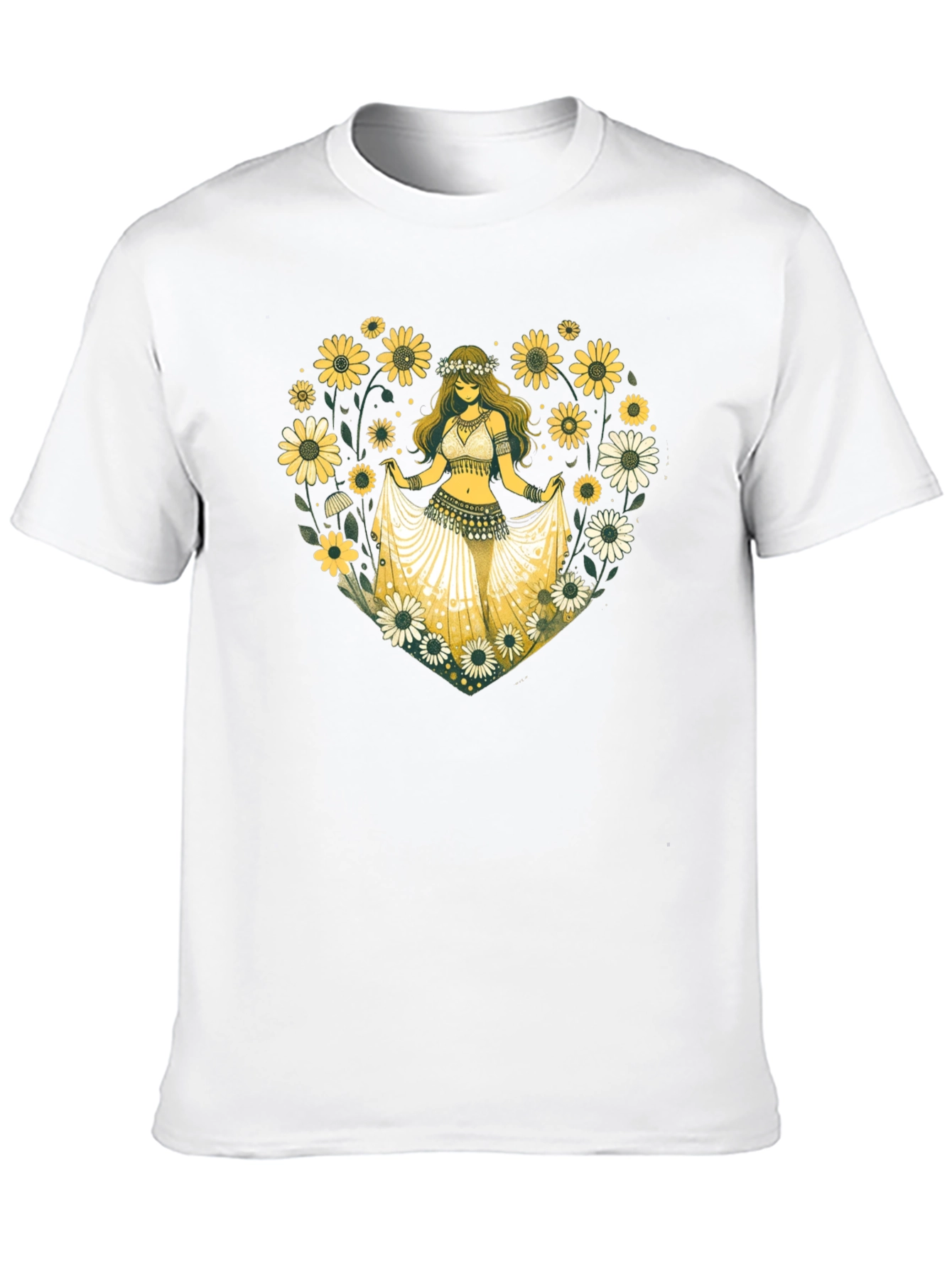 Sunflower Belly Dancer Graphic T-Shirt
