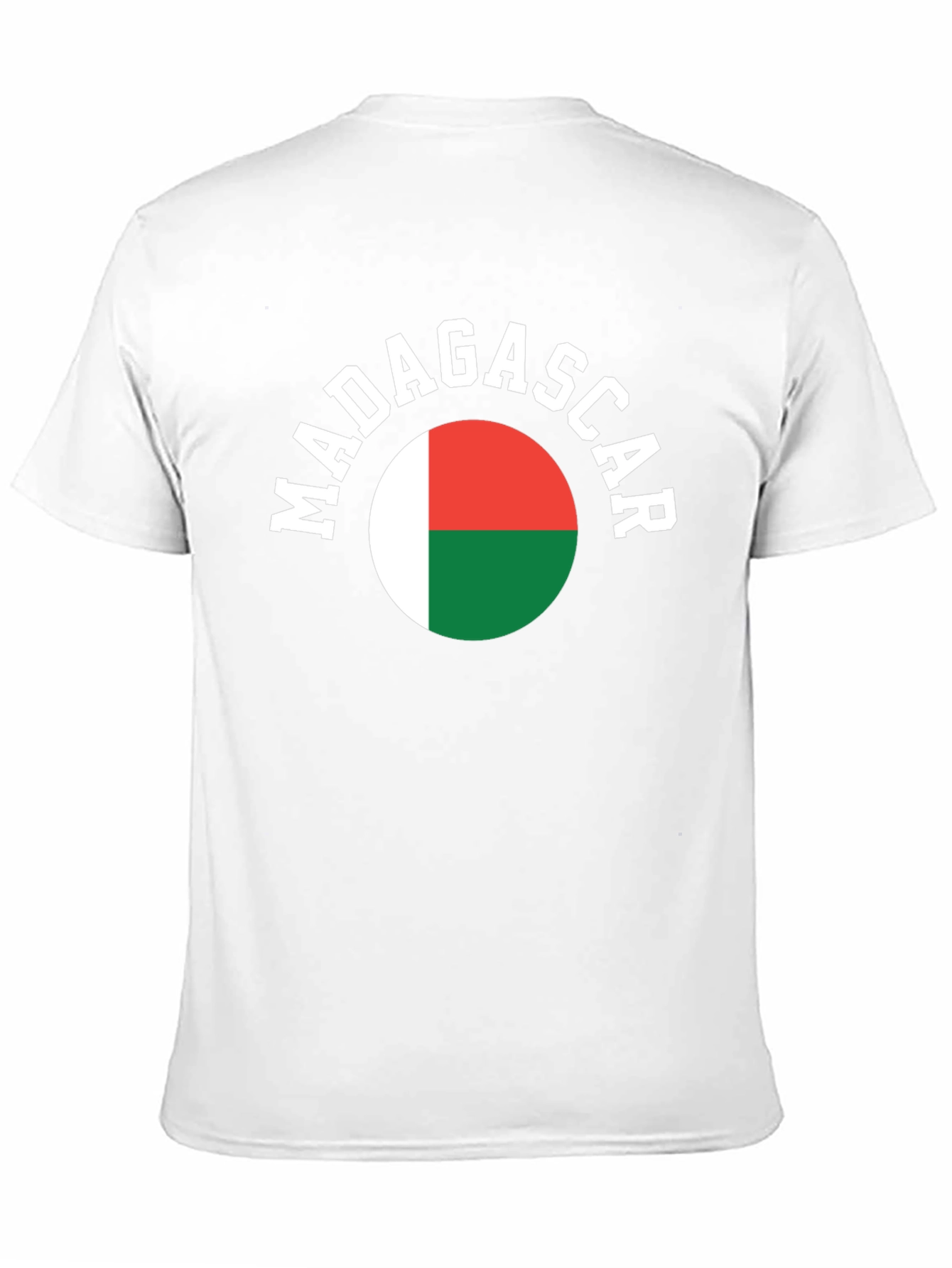 Madagascar Flag T-Shirt -  Mens Black Tee