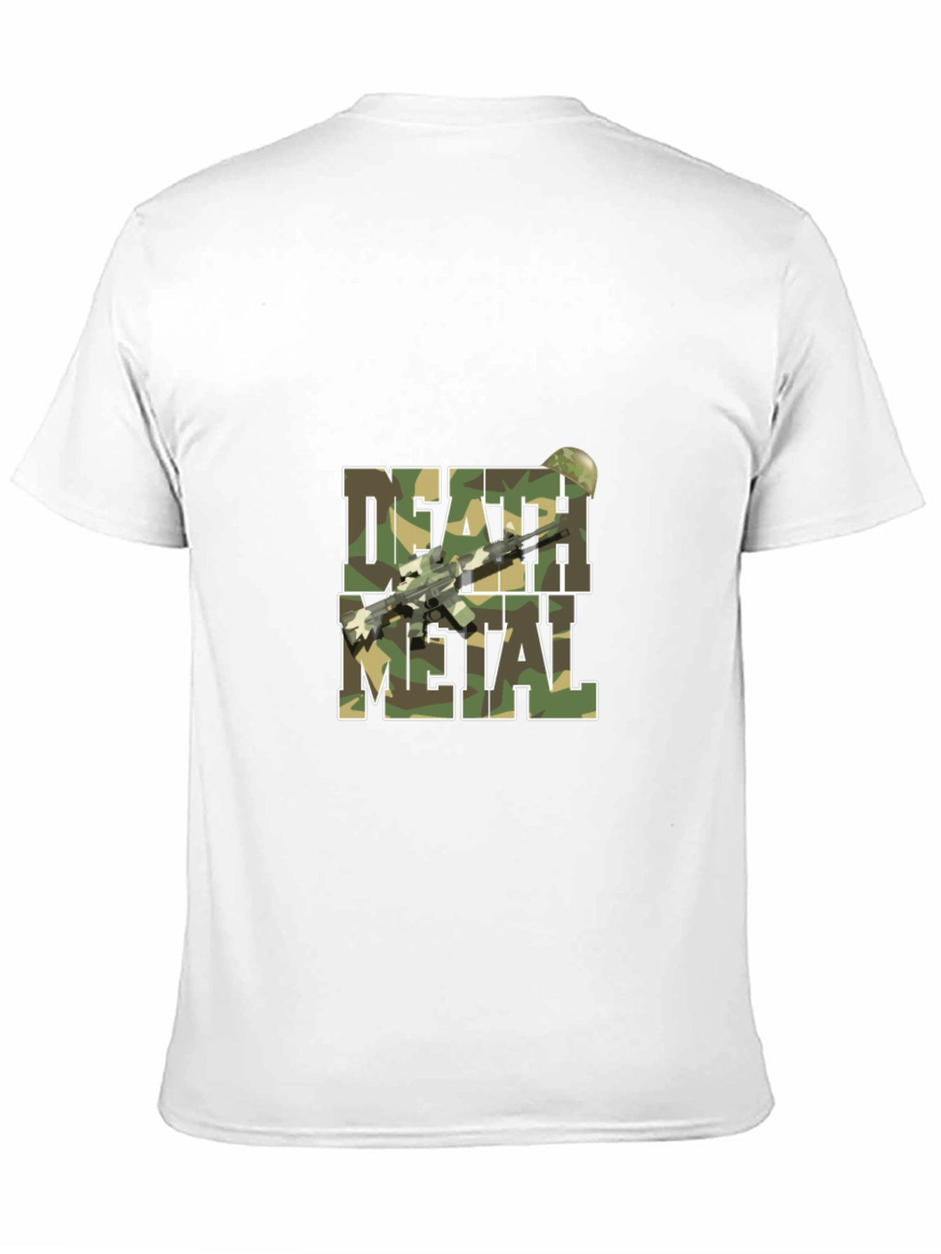 Death Metal Camo T-Shirt with Rifle