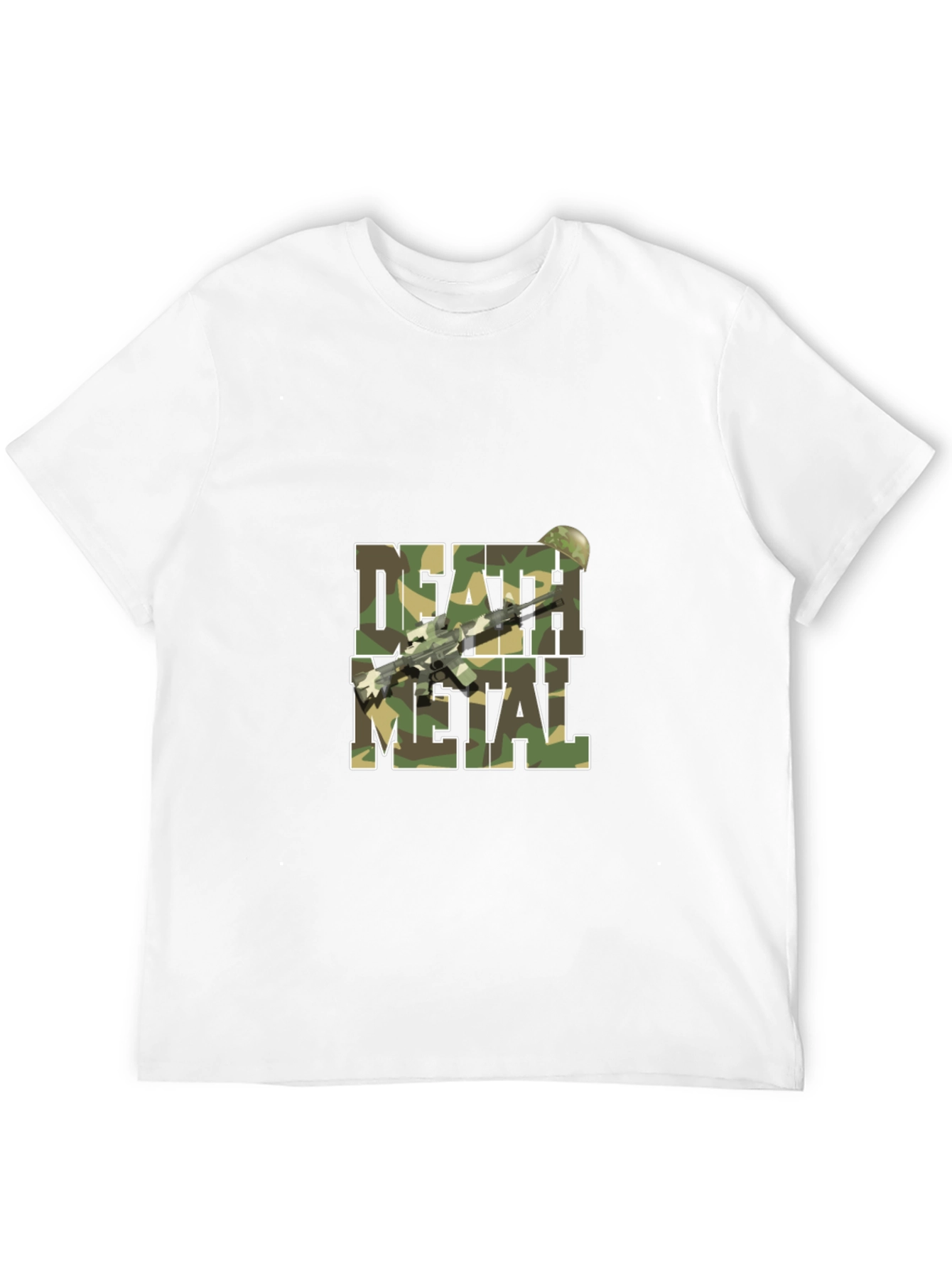Death Metal Camo T-Shirt with Rifle
