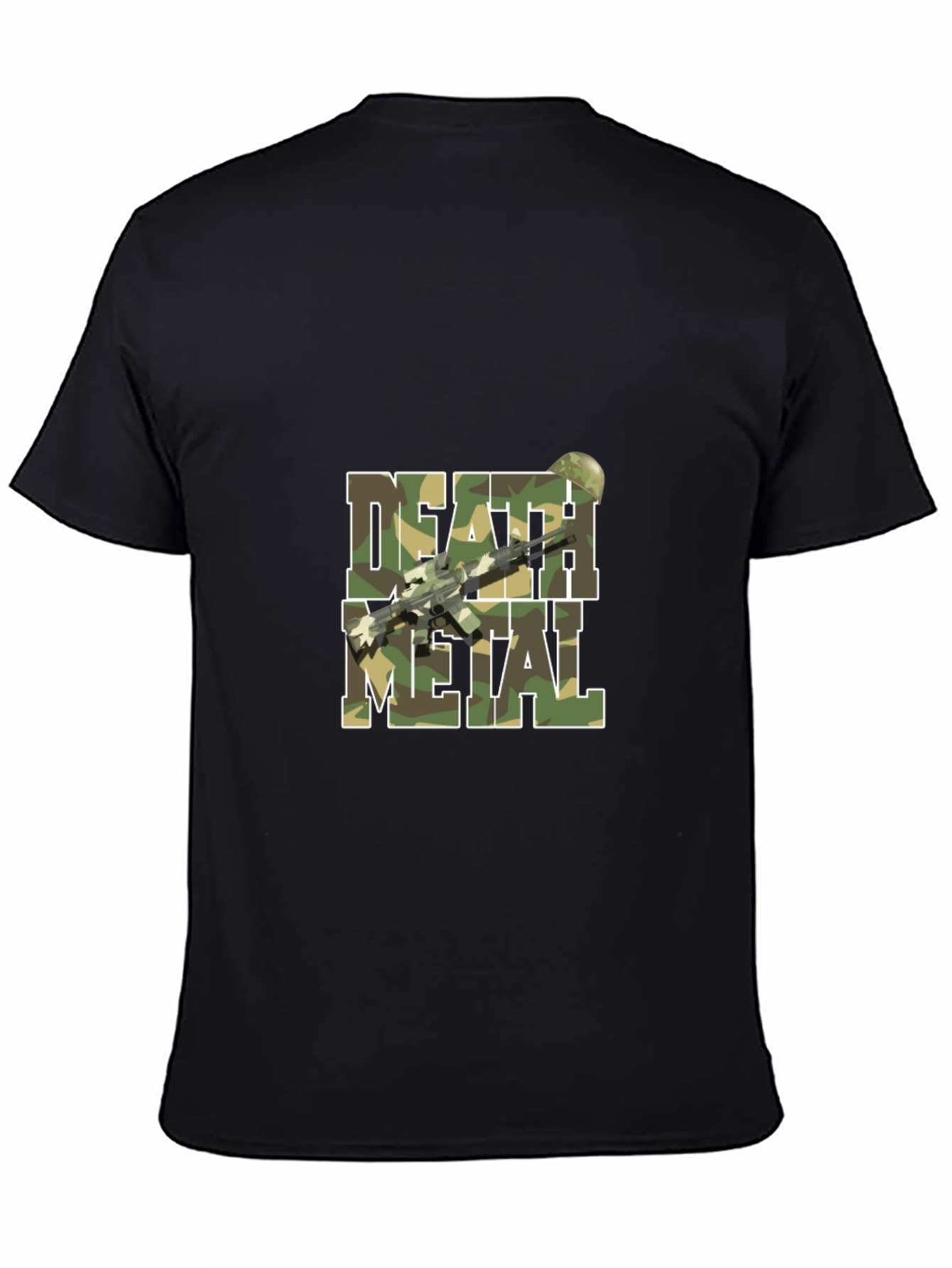 Death Metal Camo T-Shirt with Rifle