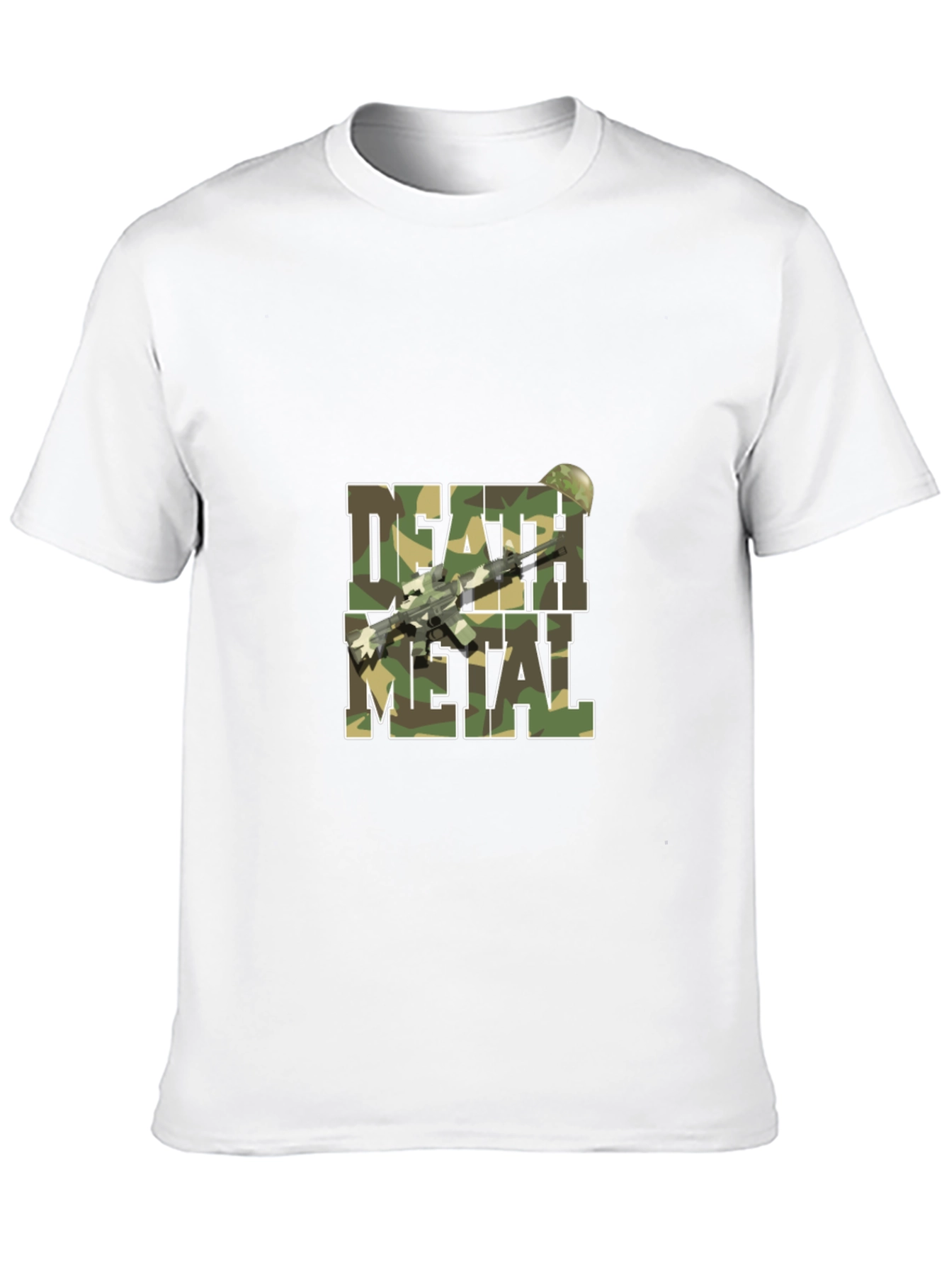 Death Metal Camo T-Shirt with Rifle