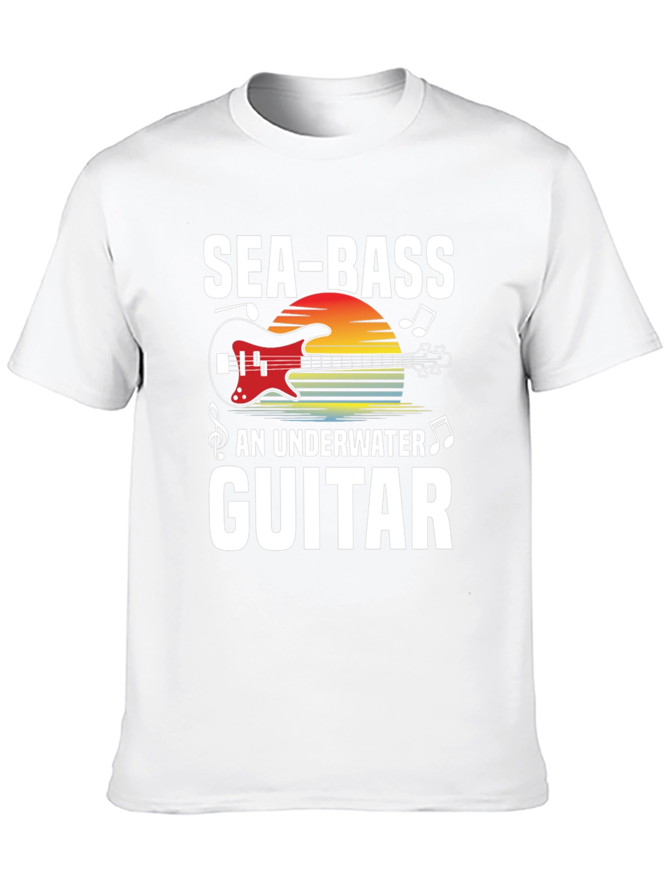 Sea-Bass Underwater Guitar T-Shirt - Music Lover Tee