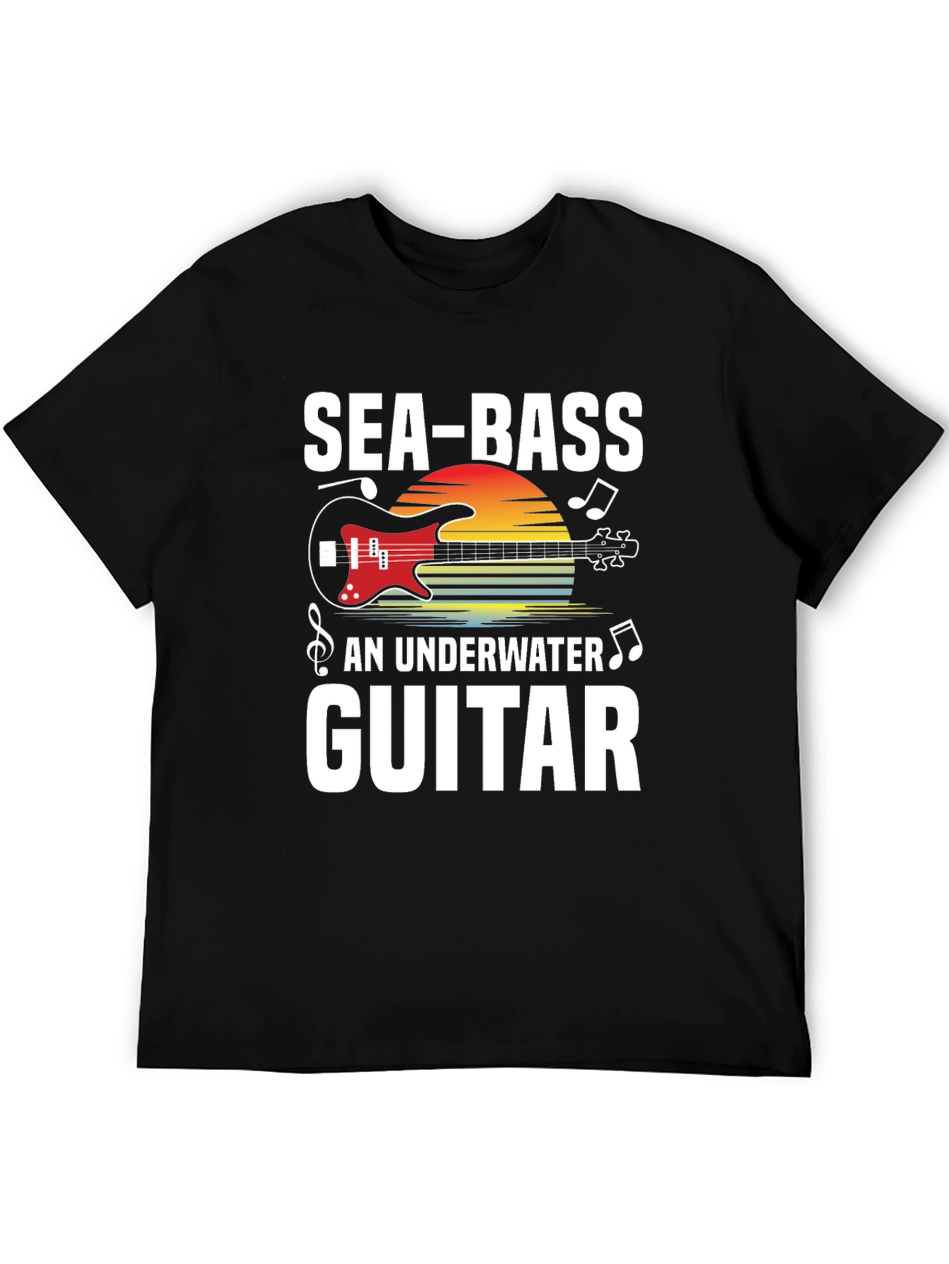 Sea-Bass Underwater Guitar T-Shirt - Music Lover Tee