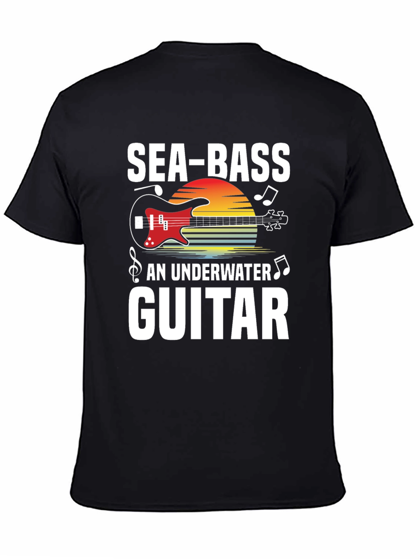 Sea-Bass Underwater Guitar T-Shirt - Music Lover Tee