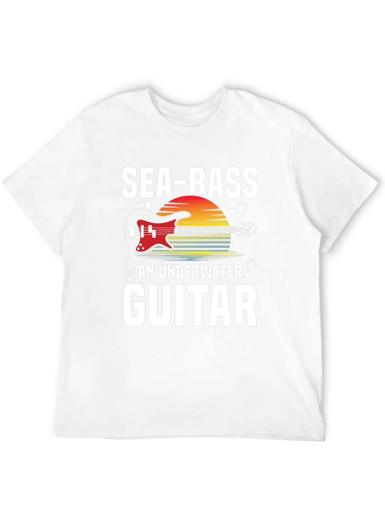 Sea-Bass Underwater Guitar T-Shirt - Music Lover Tee
