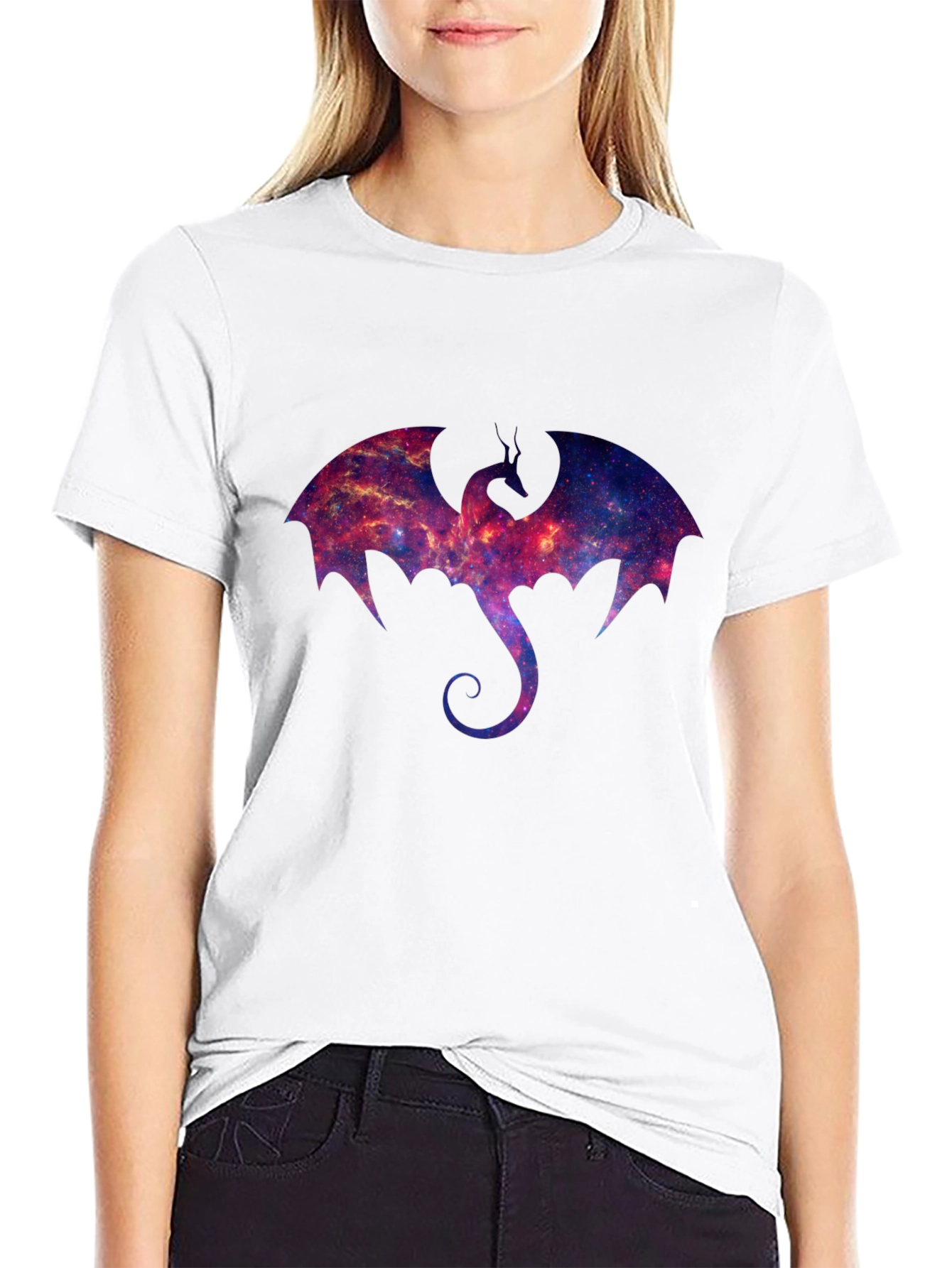 Galaxy Dragon Graphic T-Shirt