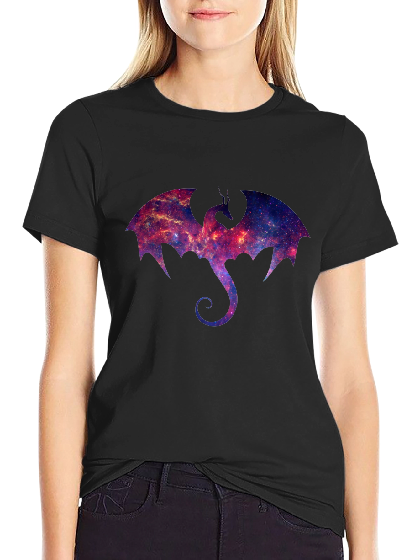 Galaxy Dragon Graphic T-Shirt