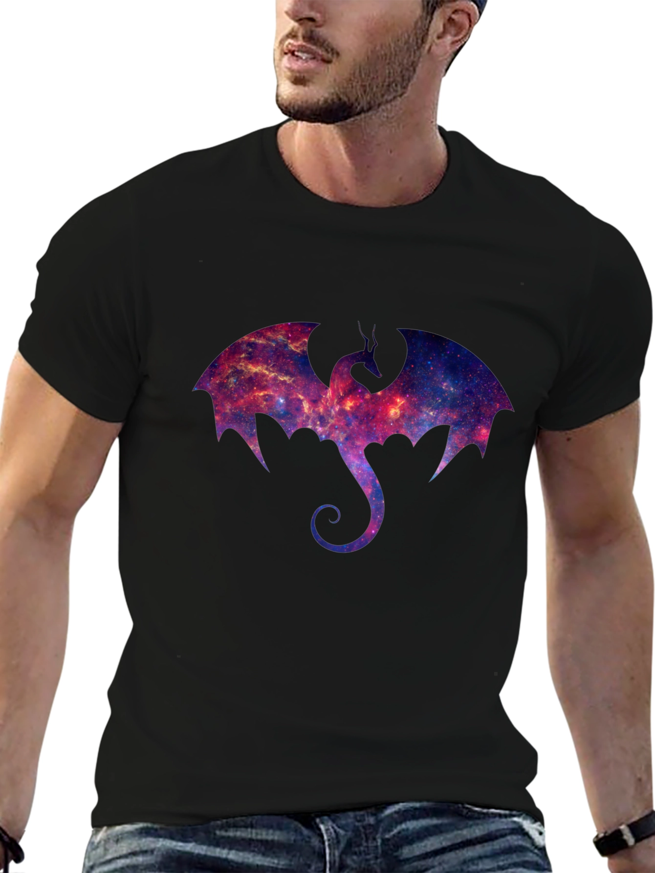 Galaxy Dragon Graphic T-Shirt