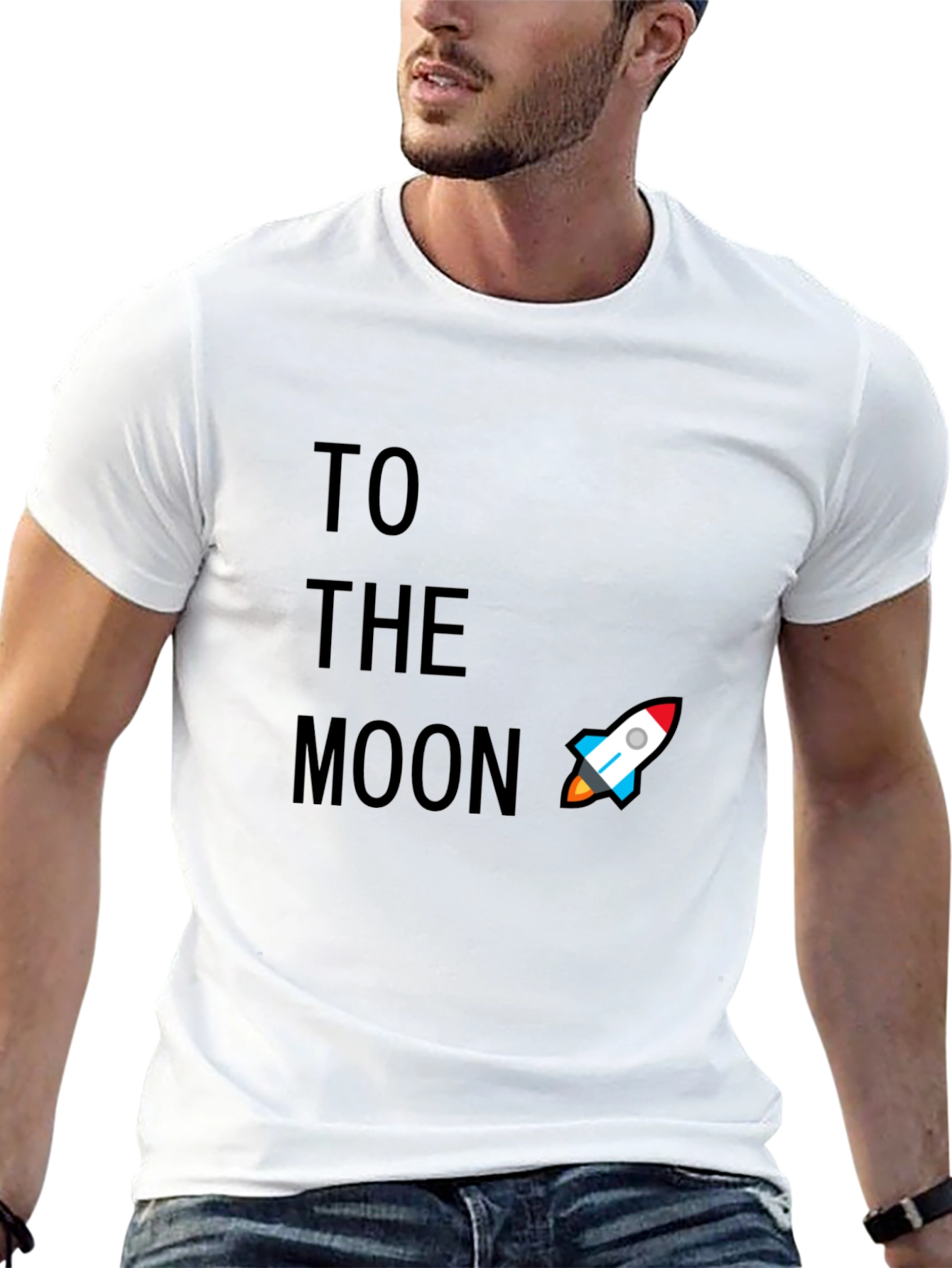 To The Moon Graphic Tee - Crypto Rocket T-Shirt