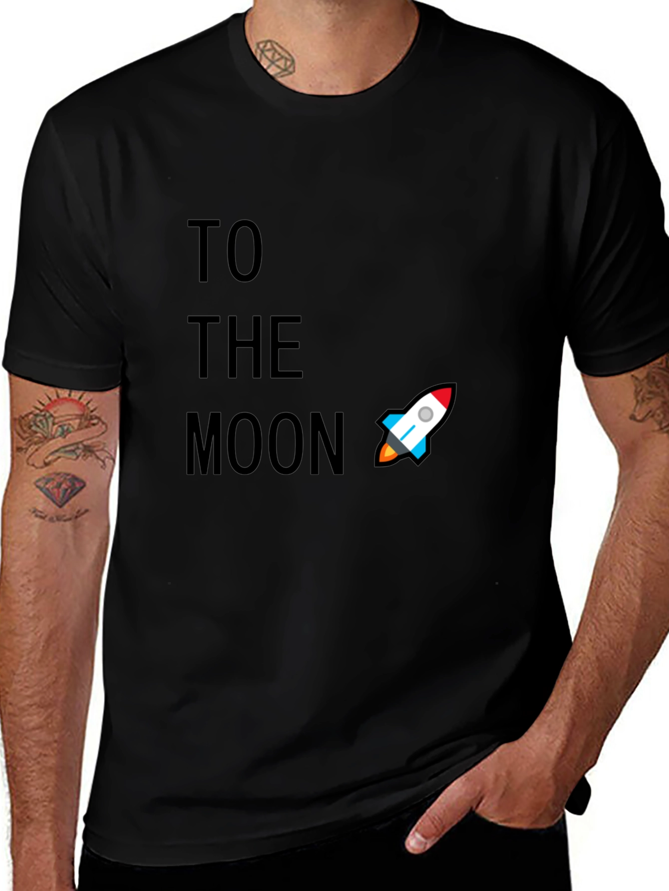 To The Moon Graphic Tee - Crypto Rocket T-Shirt