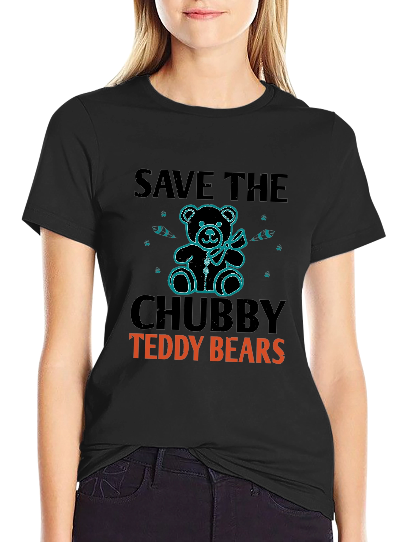 Save the Chubby Teddy Bears Graphic T-Shirt