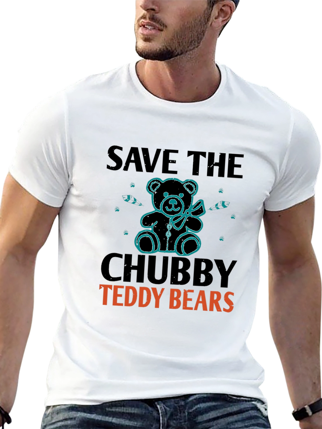 Save the Chubby Teddy Bears Graphic T-Shirt