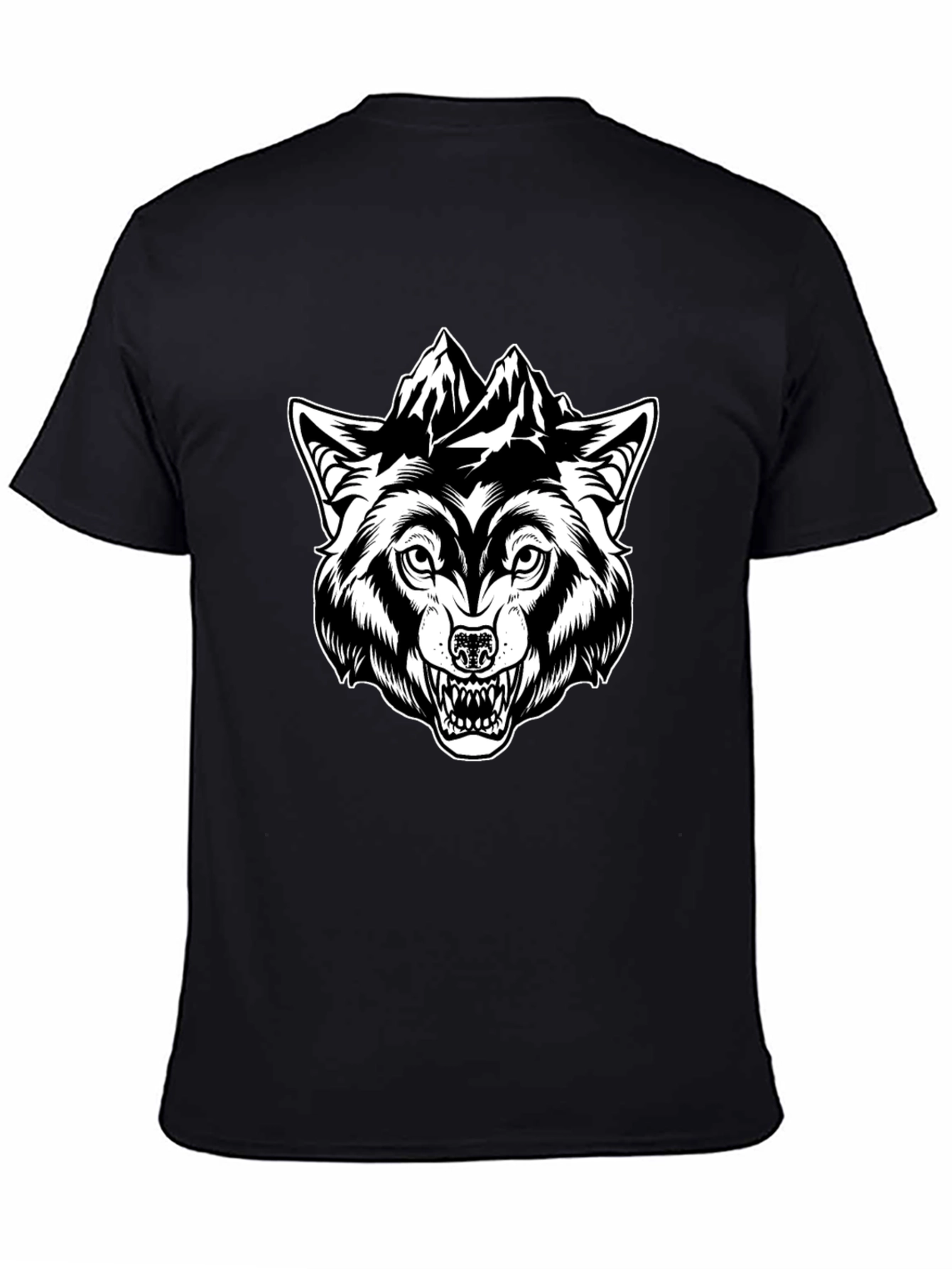 Wolf Mountain Graphic Tee - Black