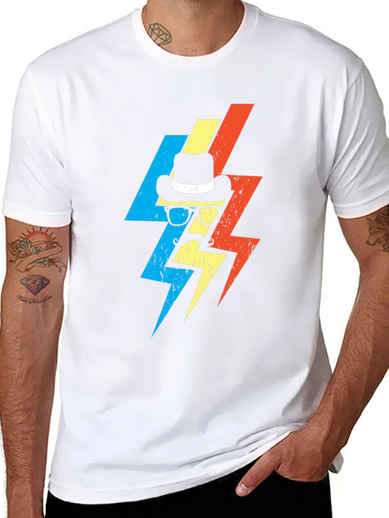 Retro Lightning Bolt T-Shirt - Cool & Stylish Design