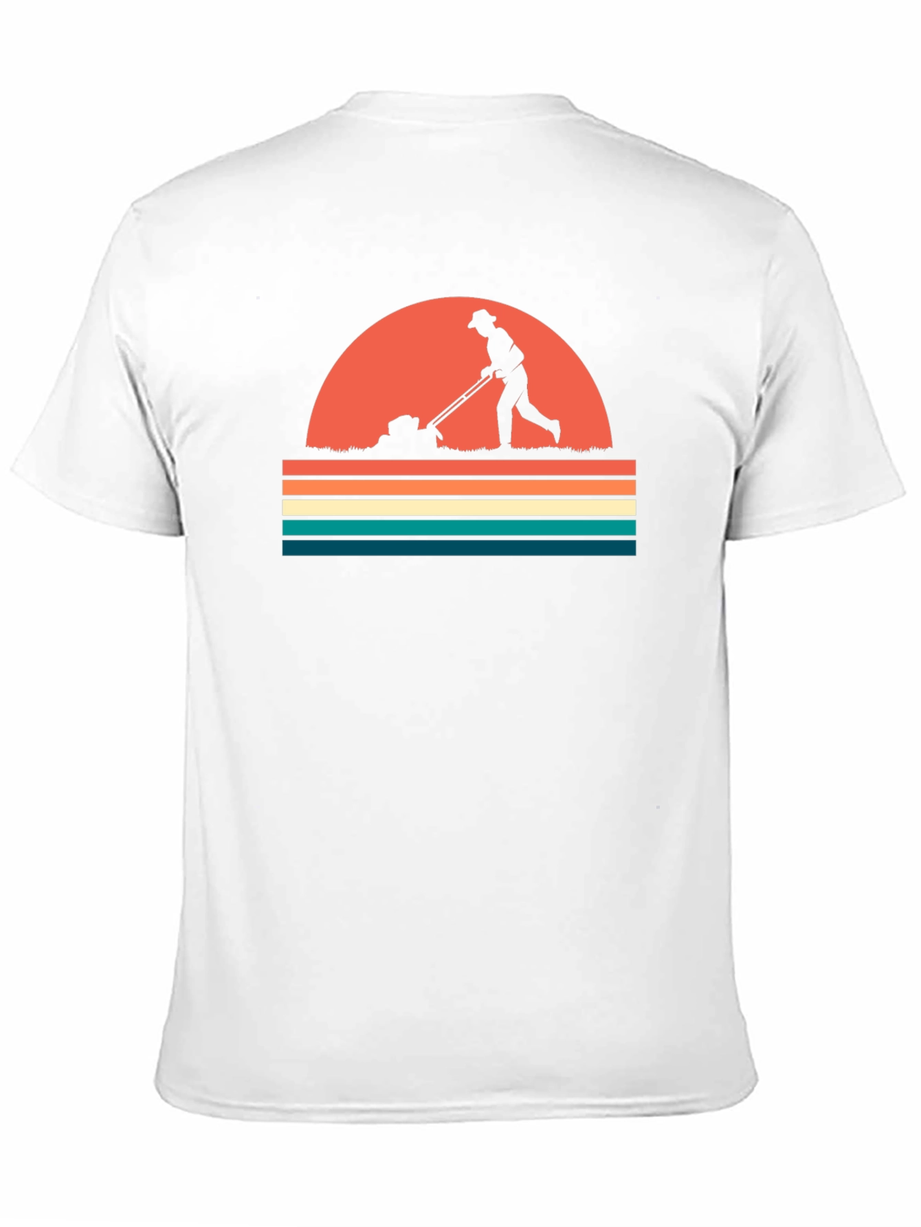 Retro Lawn Mowing T-Shirt - Black