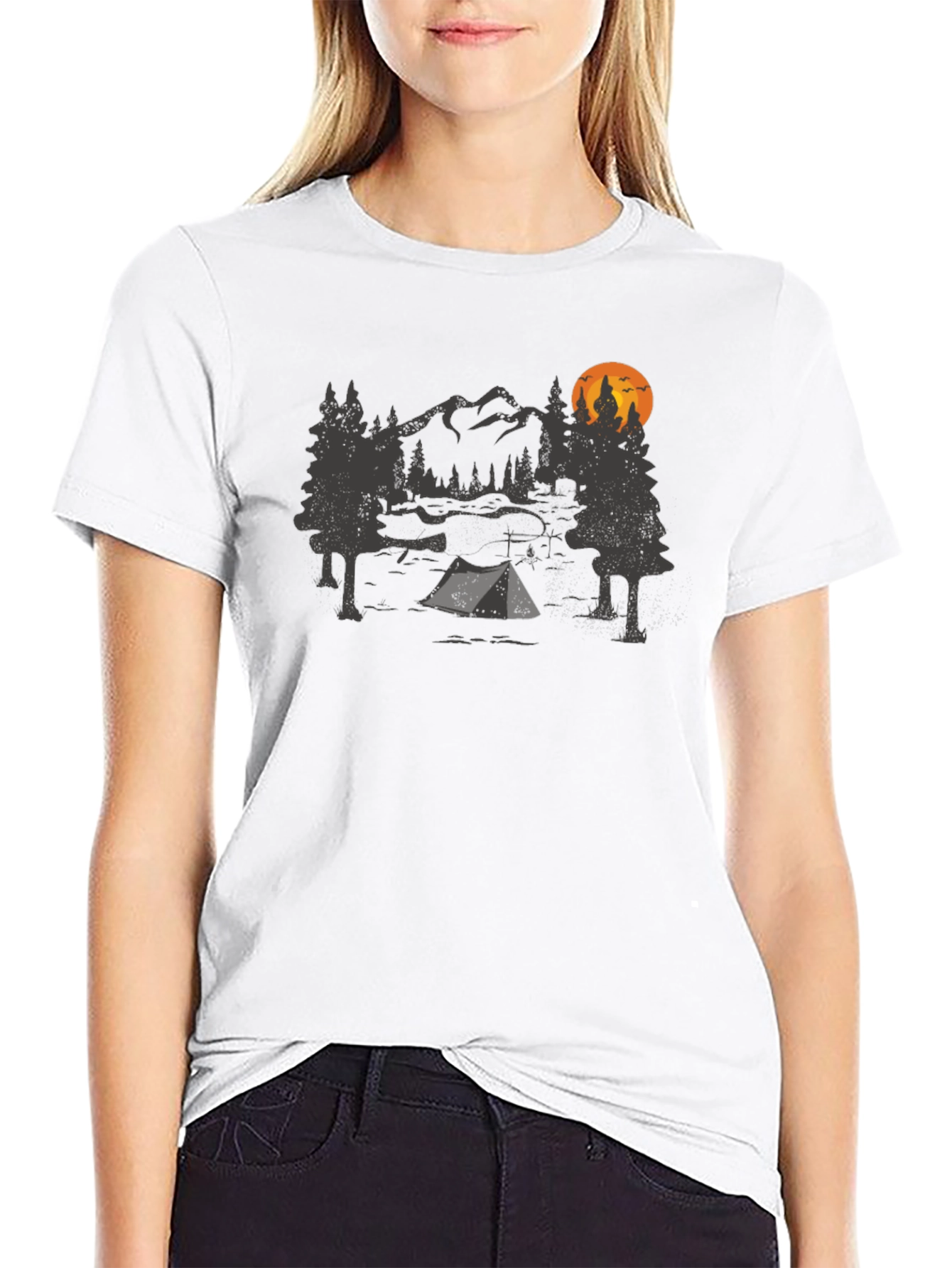 Camping Adventure Graphic Tee - Mountain & Tent