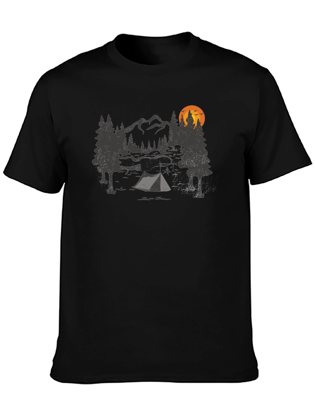 Camping Adventure Graphic Tee - Mountain & Tent