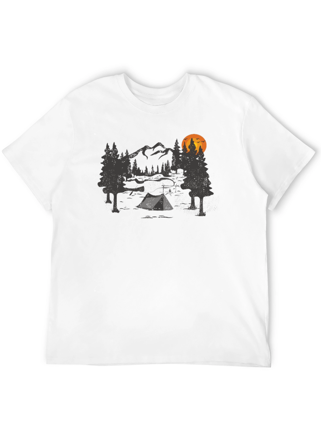 Camping Adventure Graphic Tee - Mountain & Tent