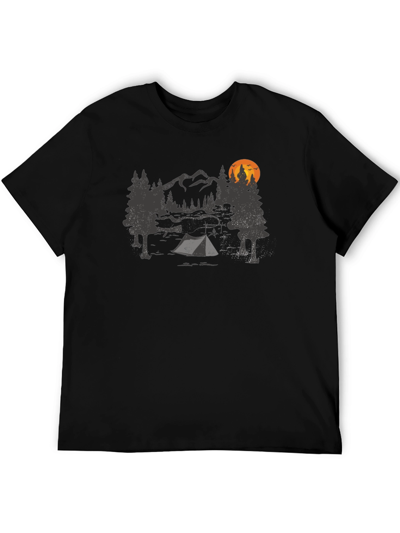 Camping Adventure Graphic Tee - Mountain & Tent