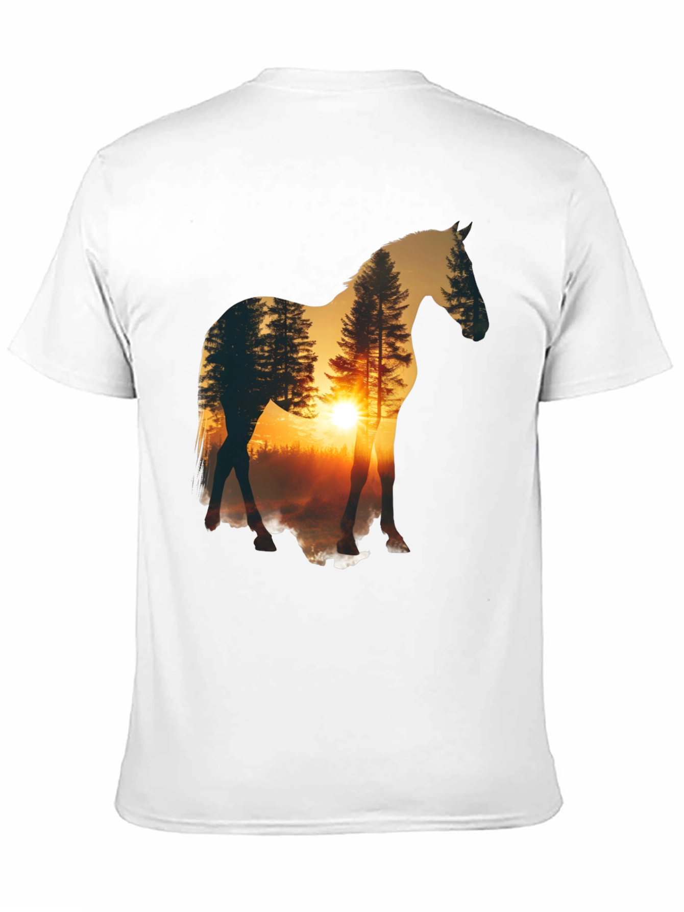 Horse Silhouette Nature Scene T-Shirt