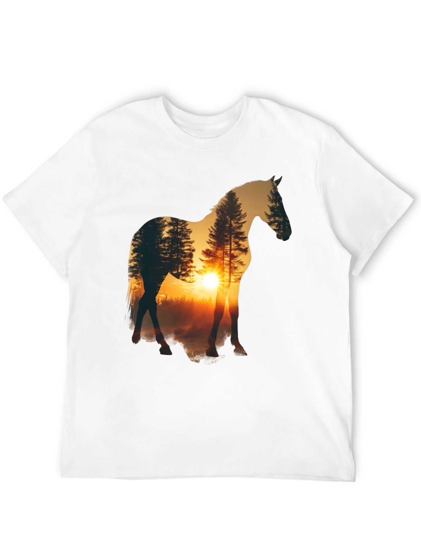 Horse Silhouette Nature Scene T-Shirt