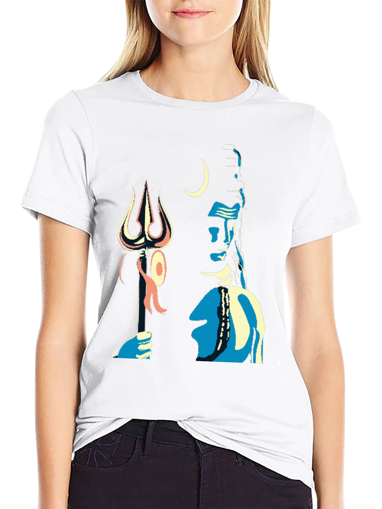 Shiva Graphic Tee - Black Cotton Blend