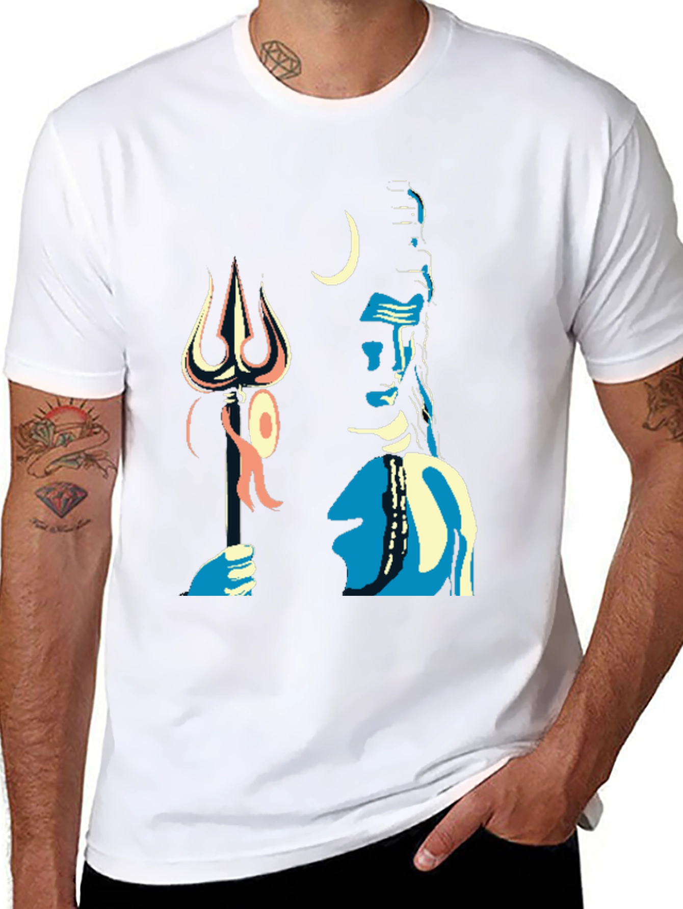 Shiva Graphic Tee - Black Cotton Blend