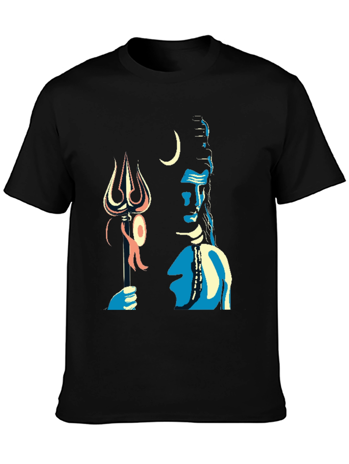 Shiva Graphic Tee - Black Cotton Blend