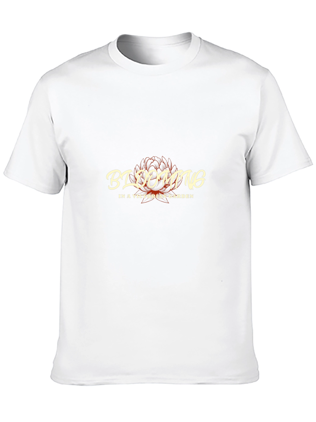Blooming in a Victorian Garden Black T-Shirt