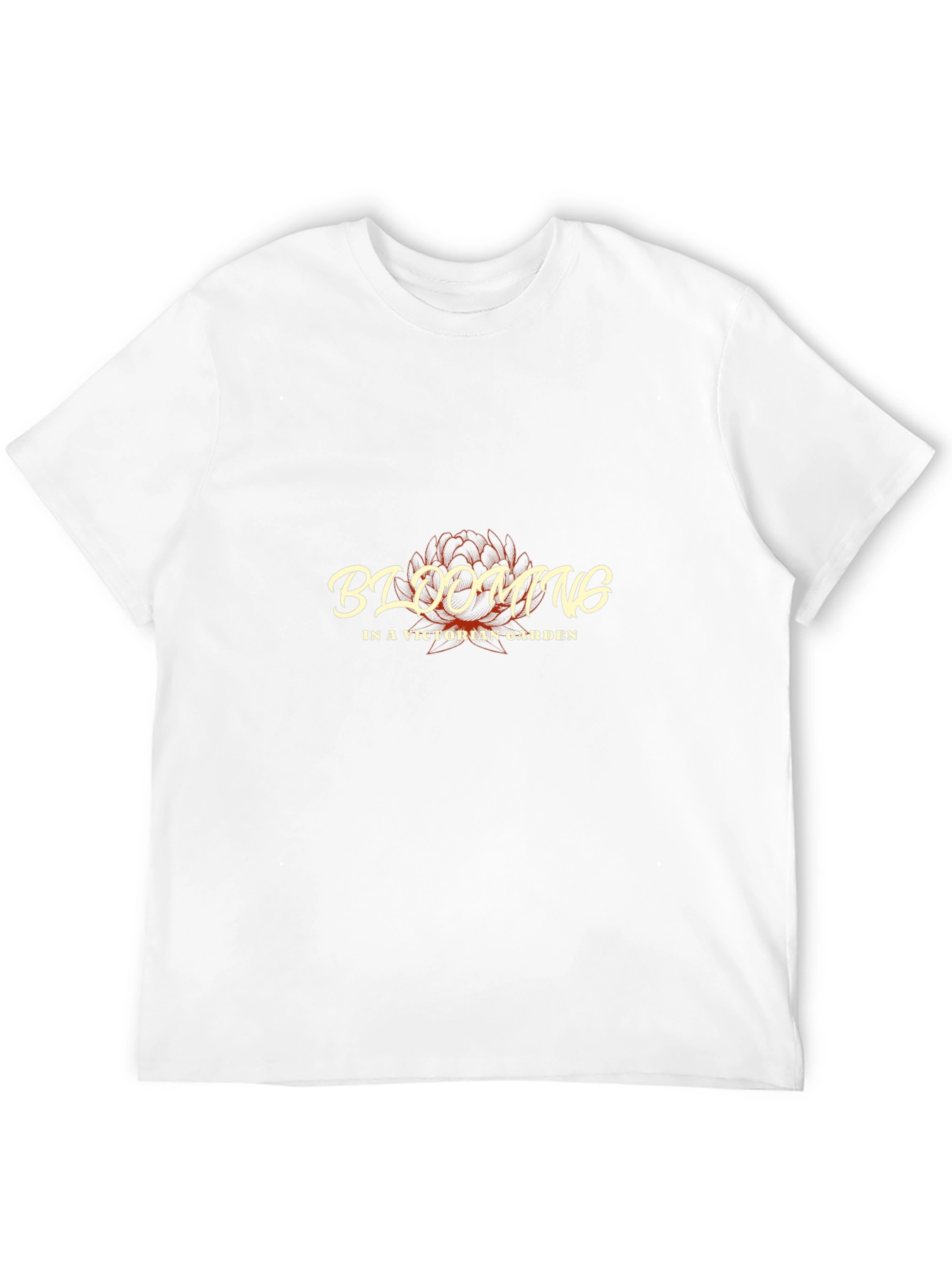 Blooming in a Victorian Garden Black T-Shirt