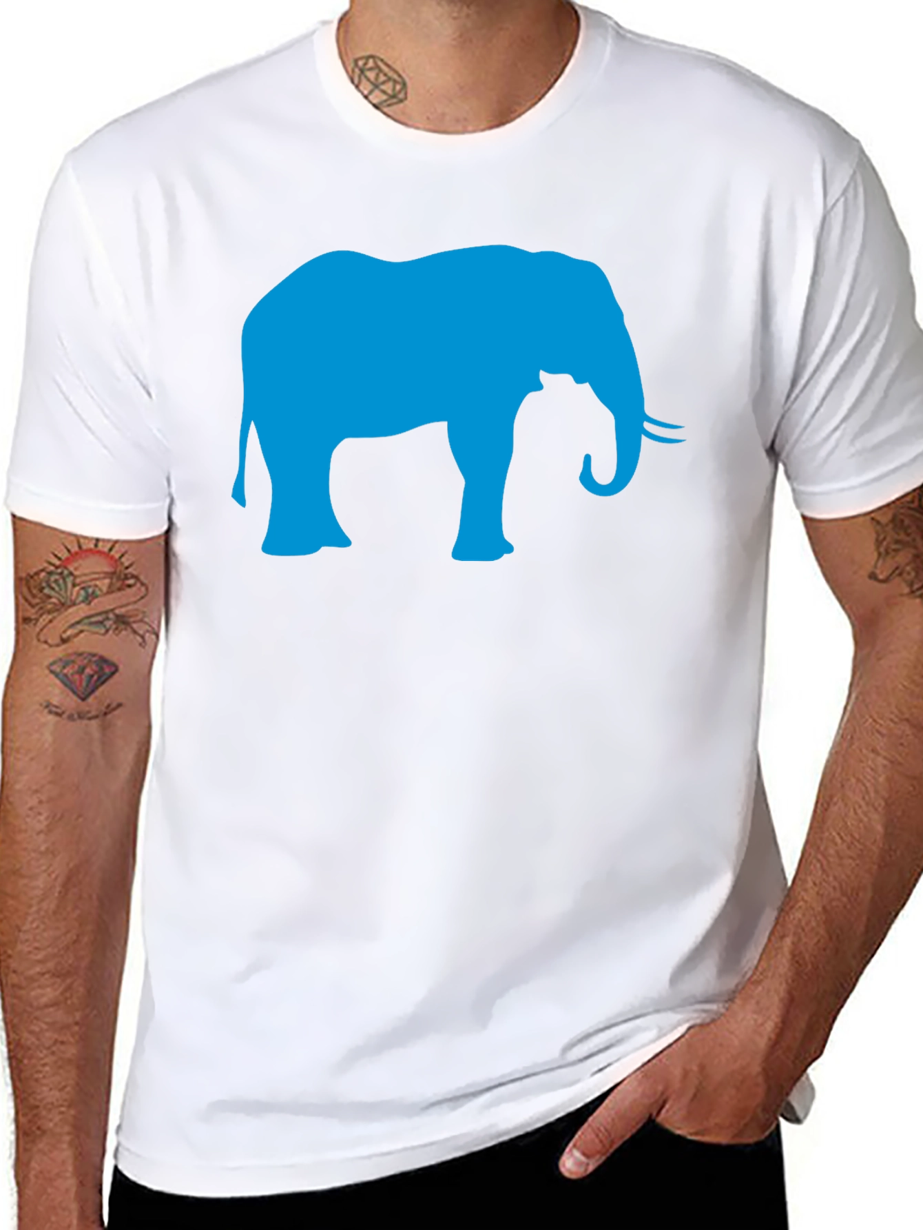 Elephant Graphic T-Shirt - Stylish Animal Print Tee