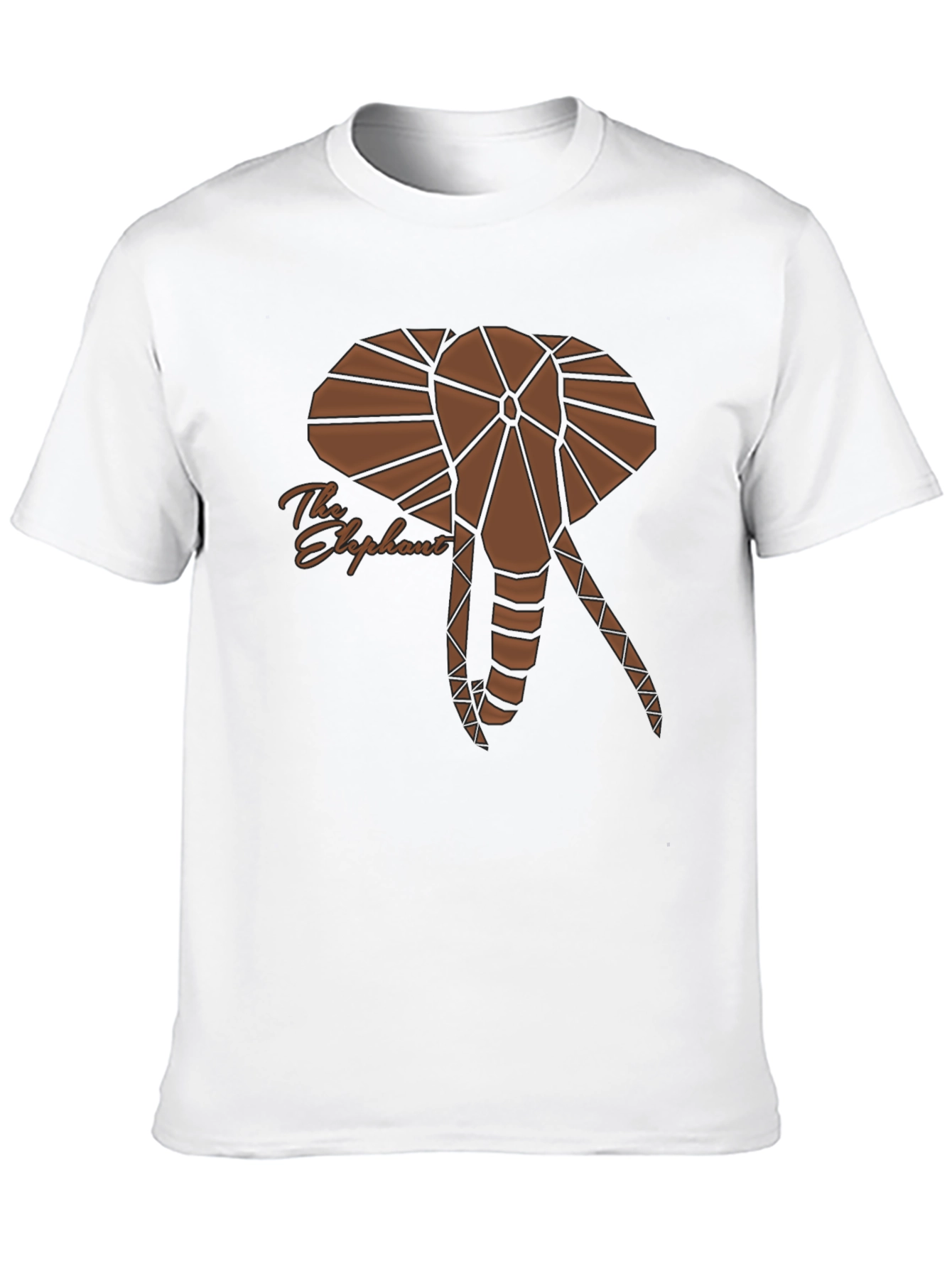 Geometric Elephant Graphic Tee - Stylish Black T-Shirt