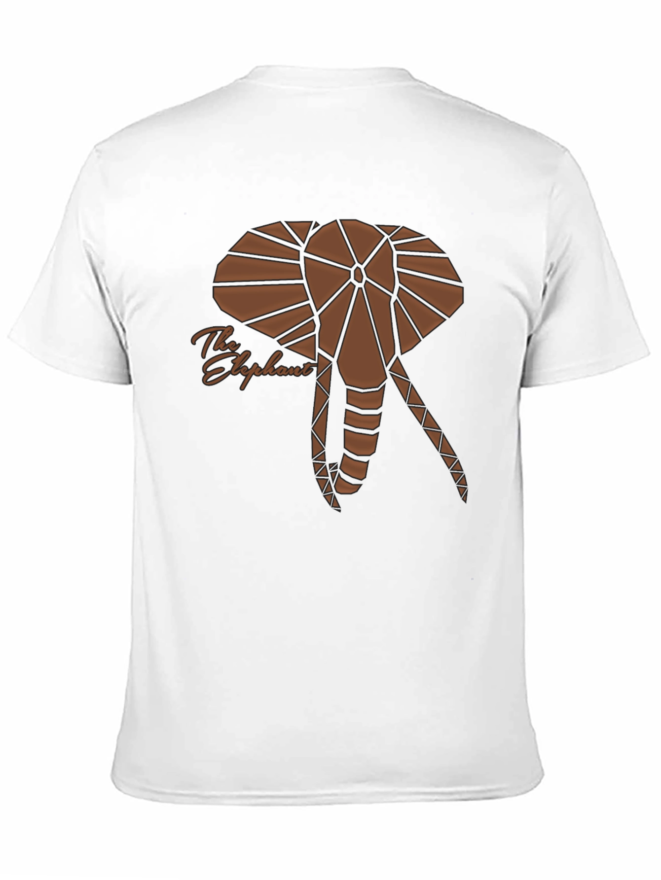 Geometric Elephant Graphic Tee - Stylish Black T-Shirt