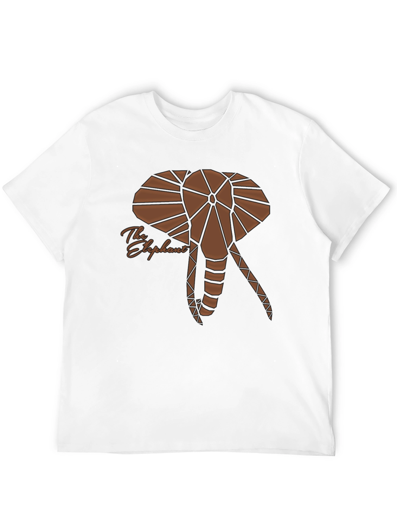 Geometric Elephant Graphic Tee - Stylish Black T-Shirt