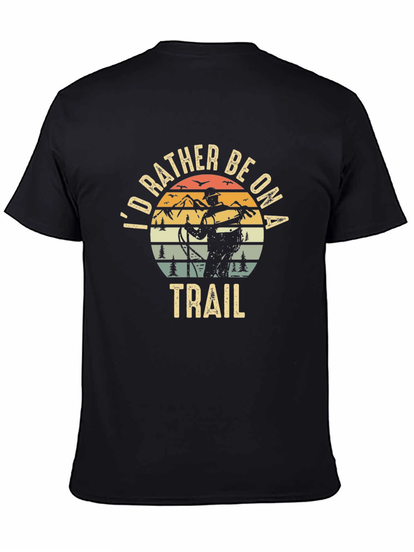 Retro Hiking T-Shirt - Id Rather Be On Trail